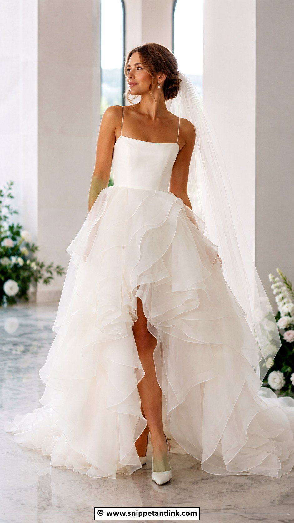 Ruffle Wedding Dress - Snippet and Ink - 25 Whimsical Wedding Dresses