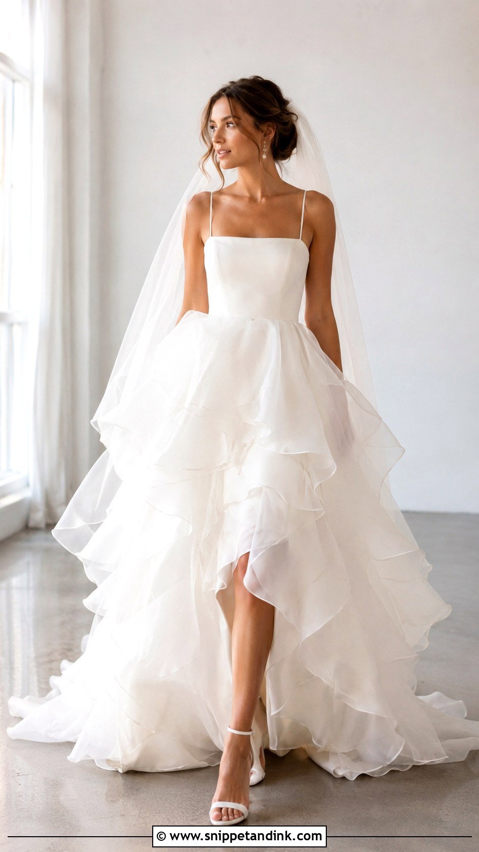 Ruffle Wedding Dress - Snippet and Ink - 30 Fancy Wedding Dresses