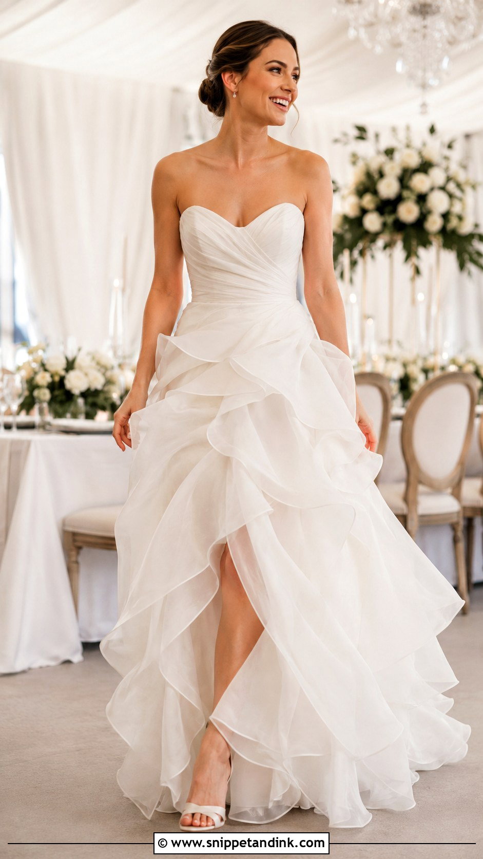 Ruffle Wedding Dress - Snippet and Ink - 30 Whimsy Wedding Dress Ideas