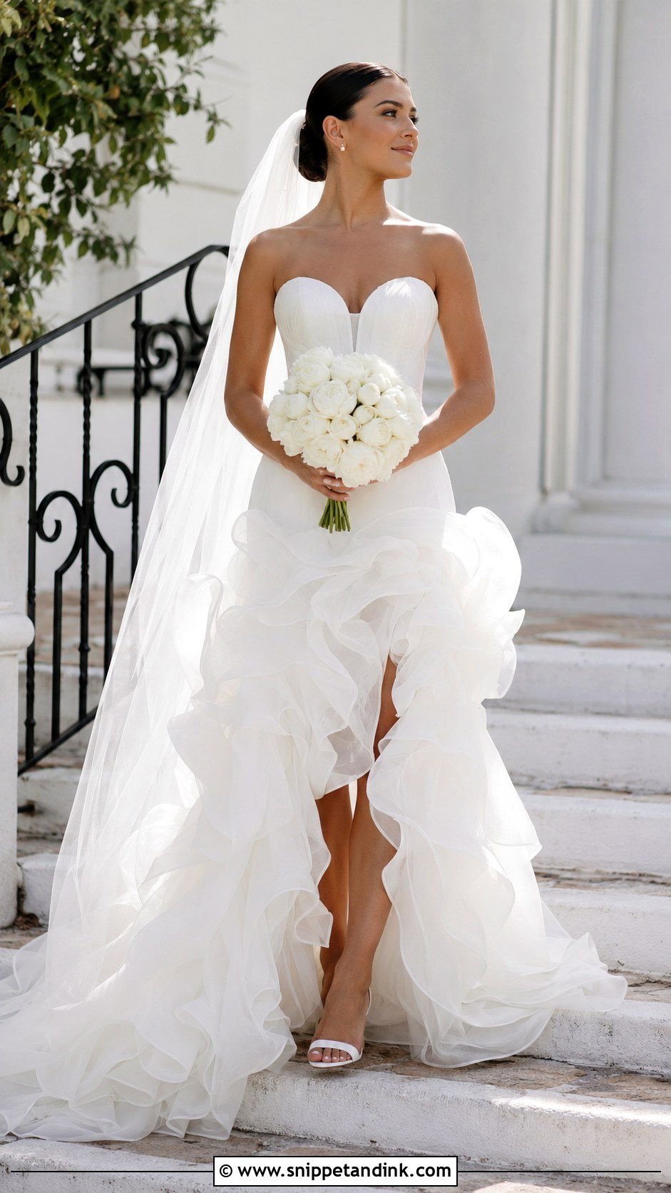 Ruffle Wedding Dress - Snippet and Ink - 25 Enchanted Wedding Dress Ideas