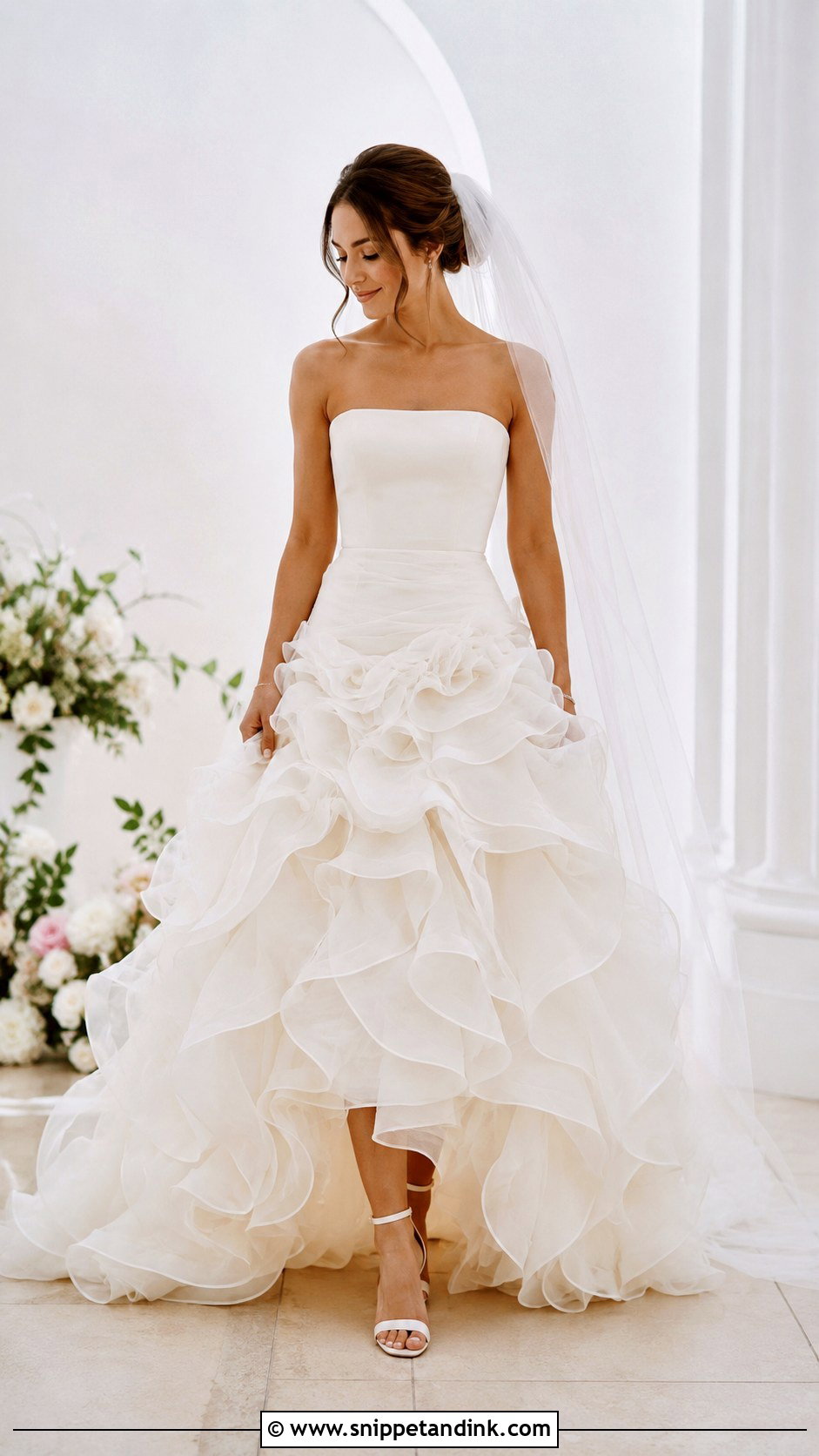 Ruffle Wedding Dress - Snippet and Ink - 25 Most Beautiful Wedding Dresses