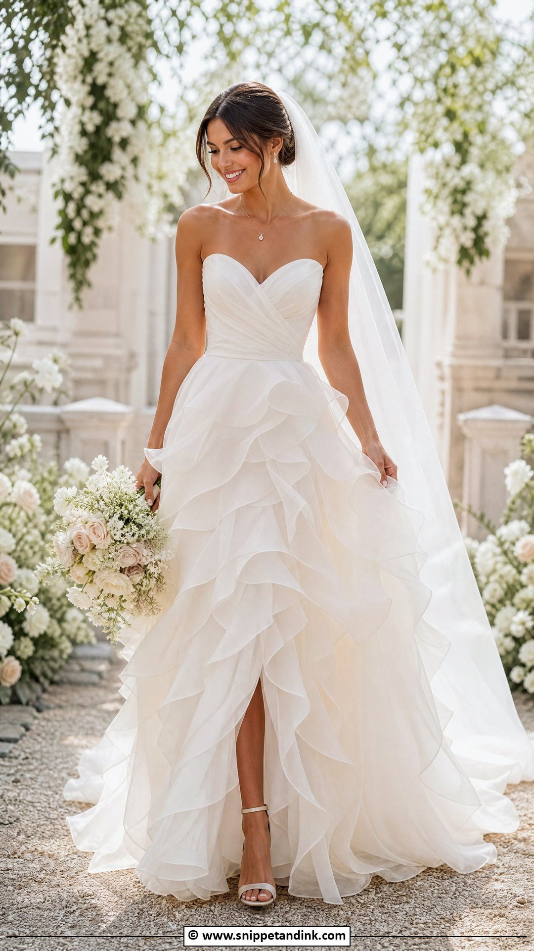 Ruffle Wedding Dress - Snippet and Ink - 35 Dreamy Wedding Dress Ideas