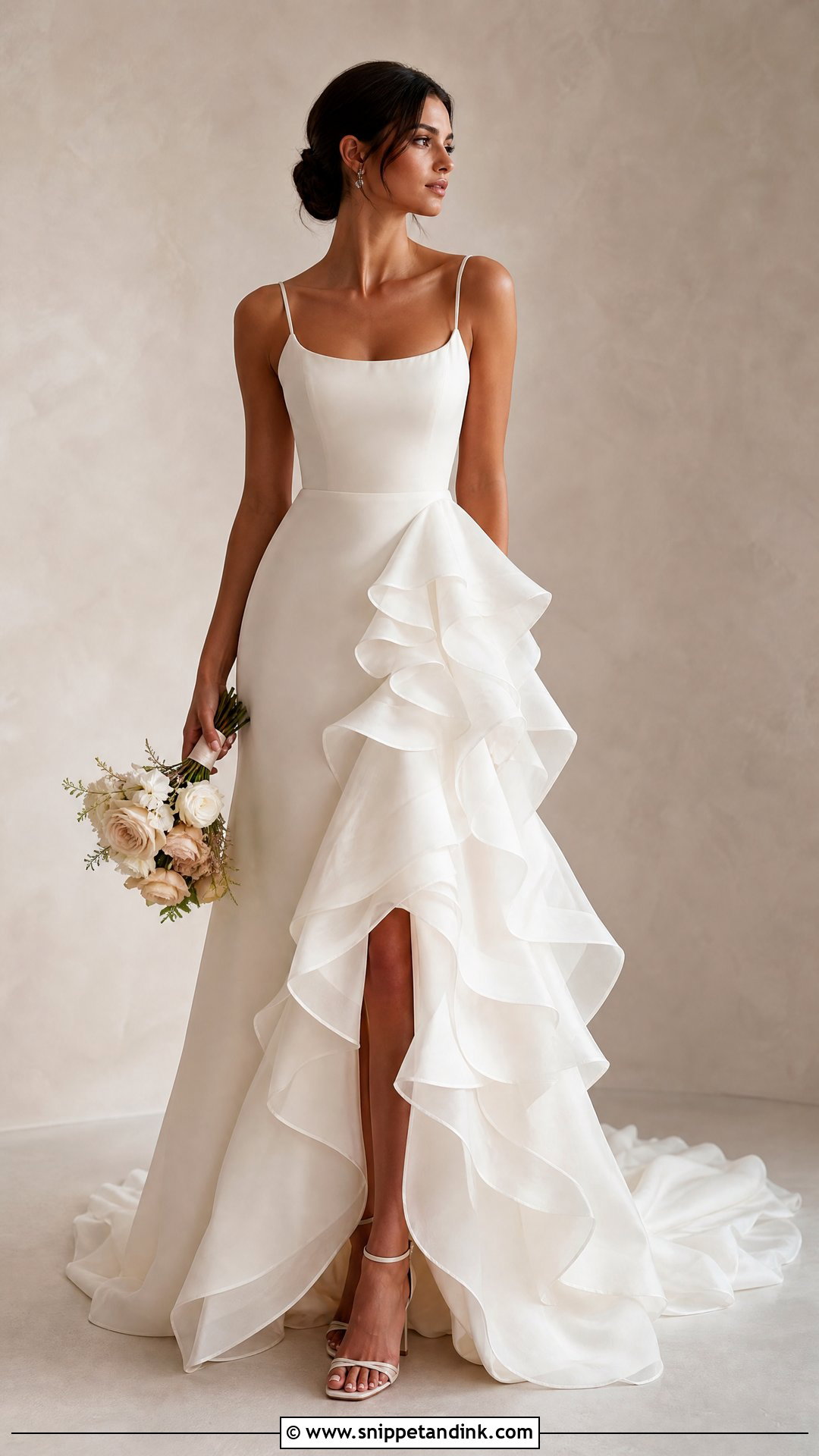 Ruffle Wedding Dress Art - Snippet and Ink - 25 Wedding Dress Art Ideas