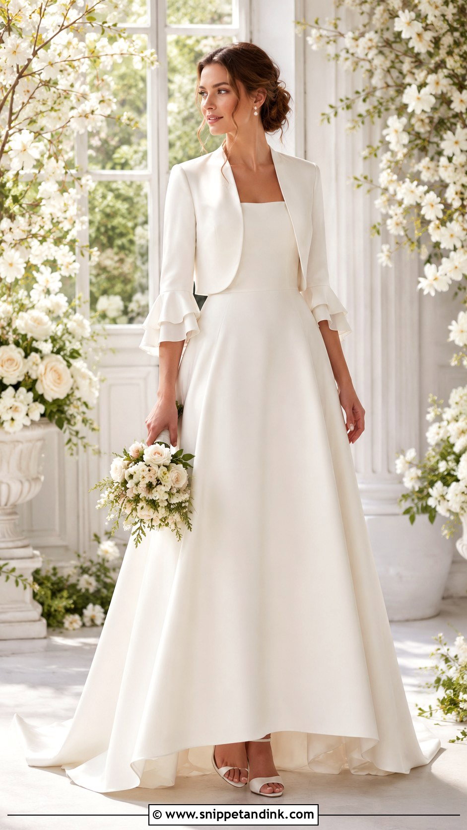 Ruffle Wedding Dress Jacket - Snippet and Ink - 25 Wedding Dress Jacket Ideas