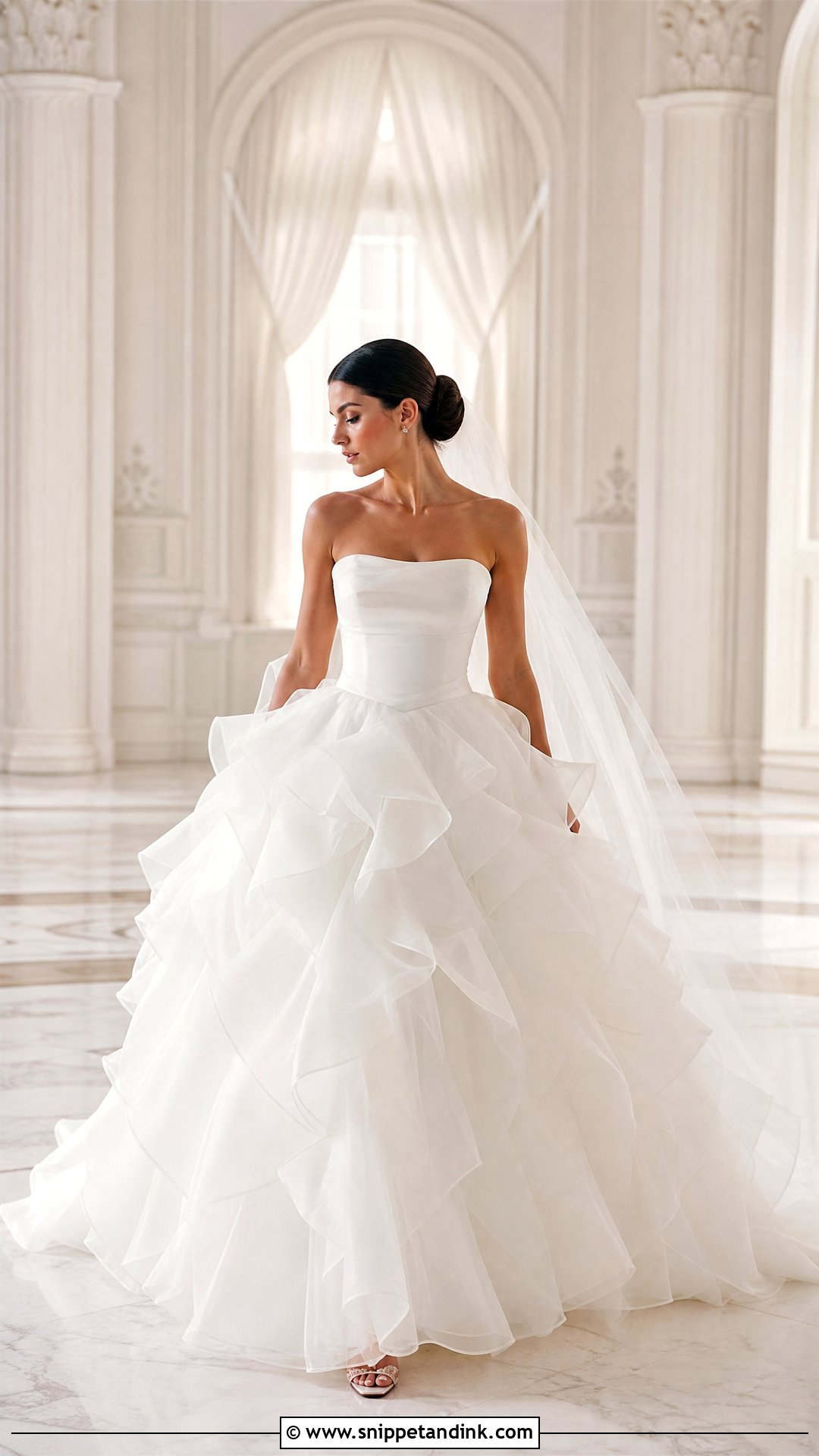 Ruffled Bridal Ball Gown - Snippet and Ink - 25 Bridal Ball Gown Ideas