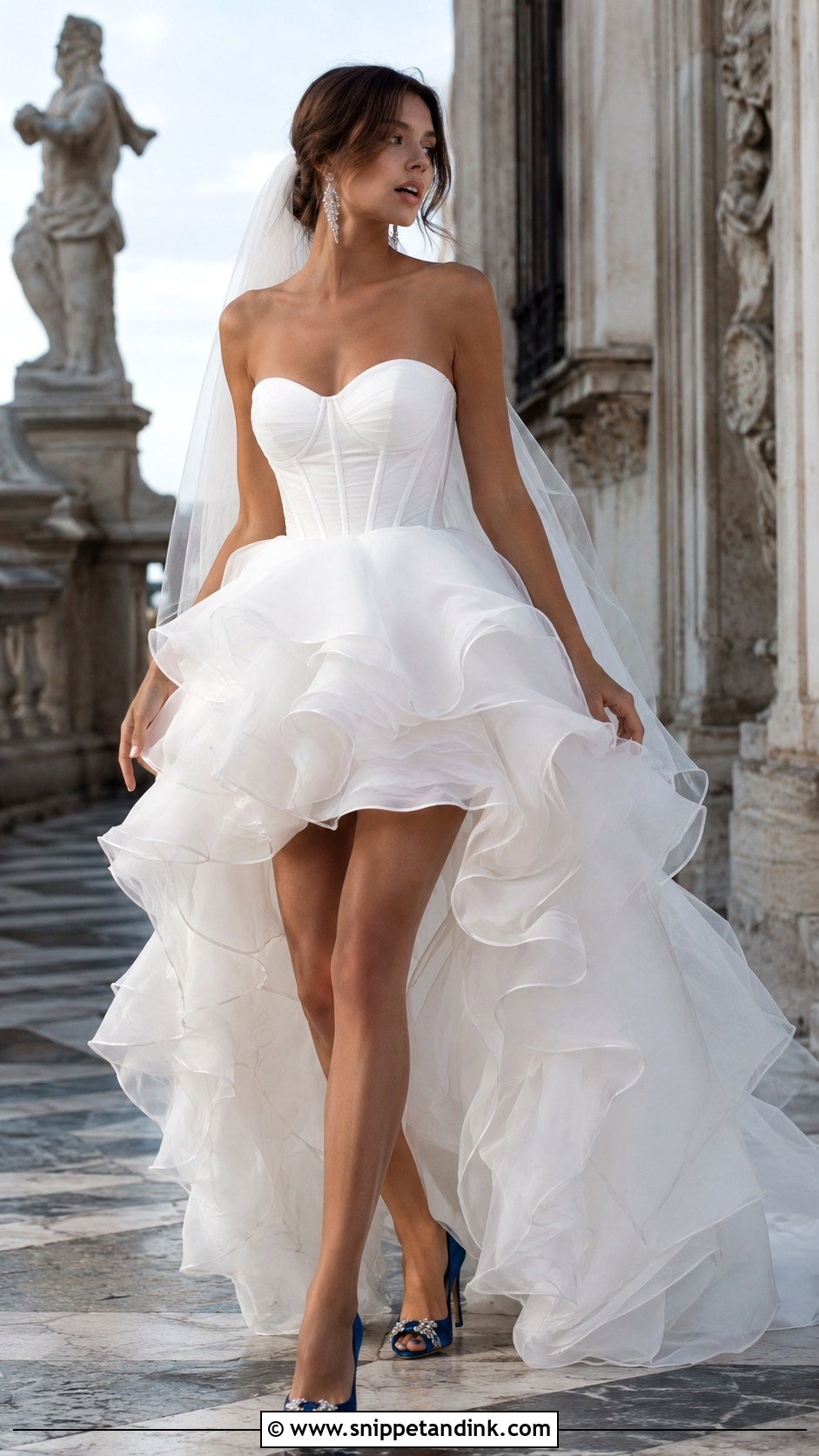 Ruffled High Low Wedding Dress - Snippet and Ink - 20 Funky Wedding Dress Ideas