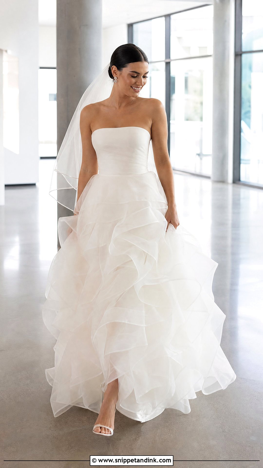 Ruffled Organza Ball Gown Wedding Dress - Snippet and Ink - 20 Big Wedding Dresses Ball Gown
