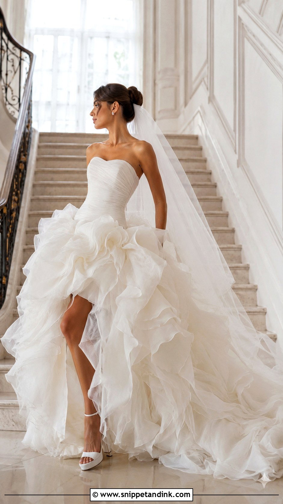Ruffled Organza Ball Gown Wedding Dress - Snippet and Ink - 20 2010s Wedding Dress Ideas
