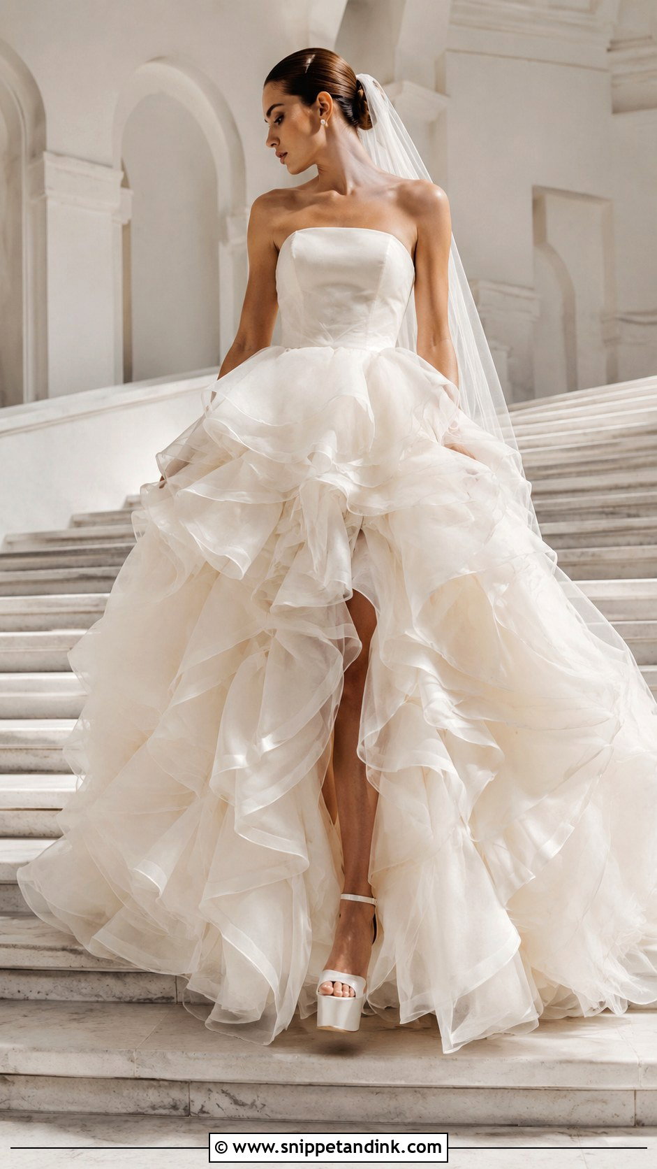 Ruffled Organza Ball Gown Wedding Dress - Snippet and Ink - 20 Big Ball Gown Wedding Dress Ideas