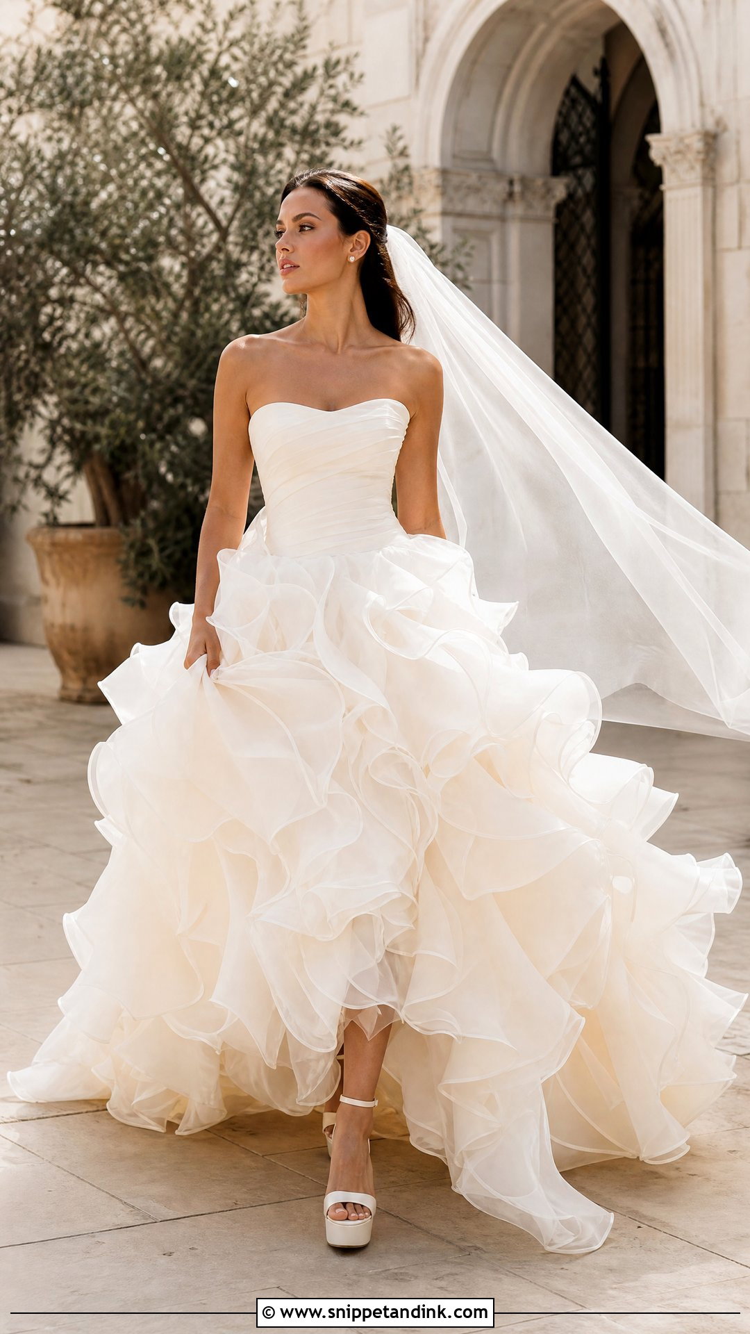 Ruffled Organza Ball Gown Wedding Dress - Snippet and Ink - 20 Huge Wedding Dress Ideas