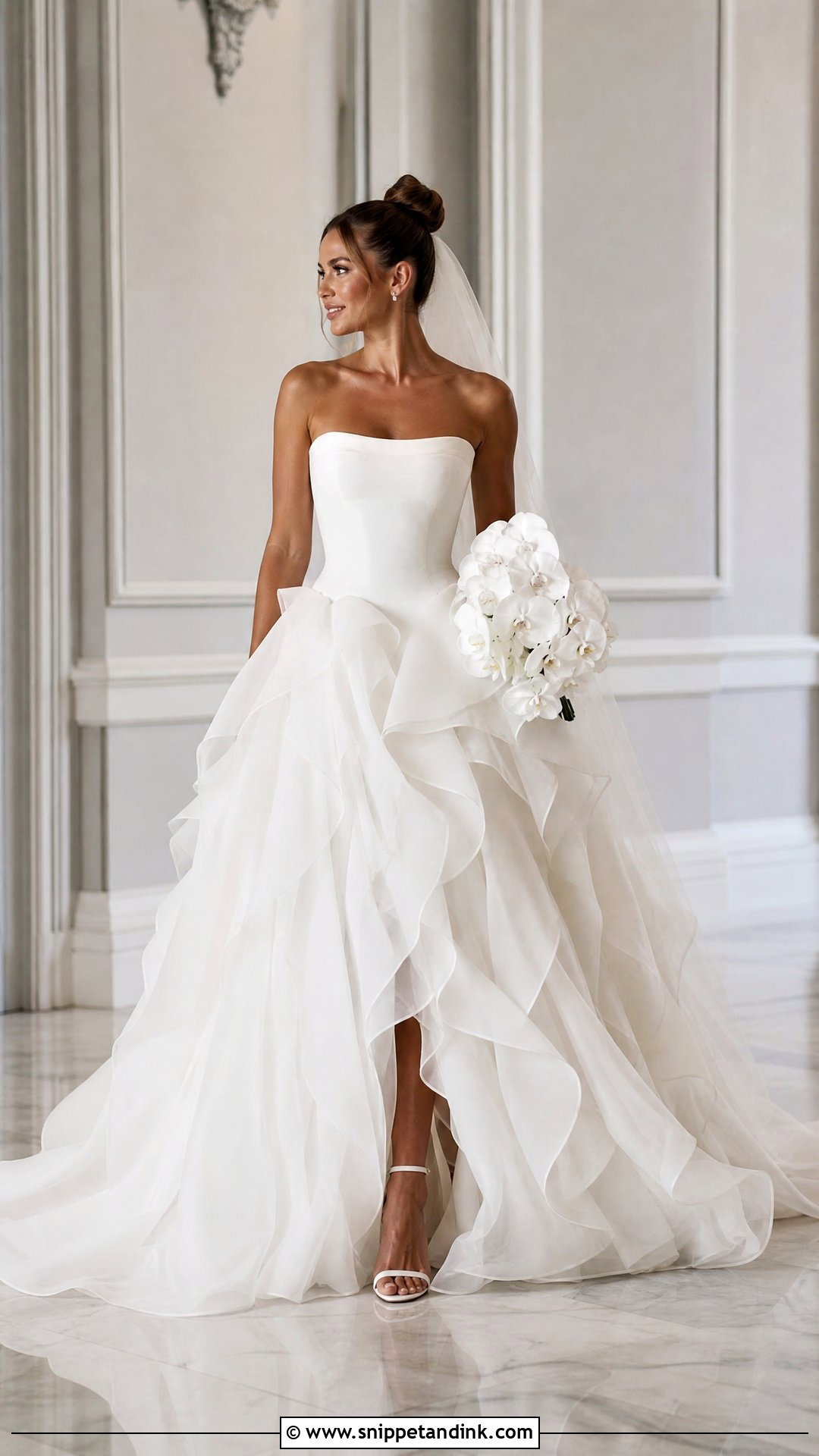 Ruffled Organza Ballgown Wedding Dress - Snippet and Ink - 20 Wedding Gown Ballgown Ideas