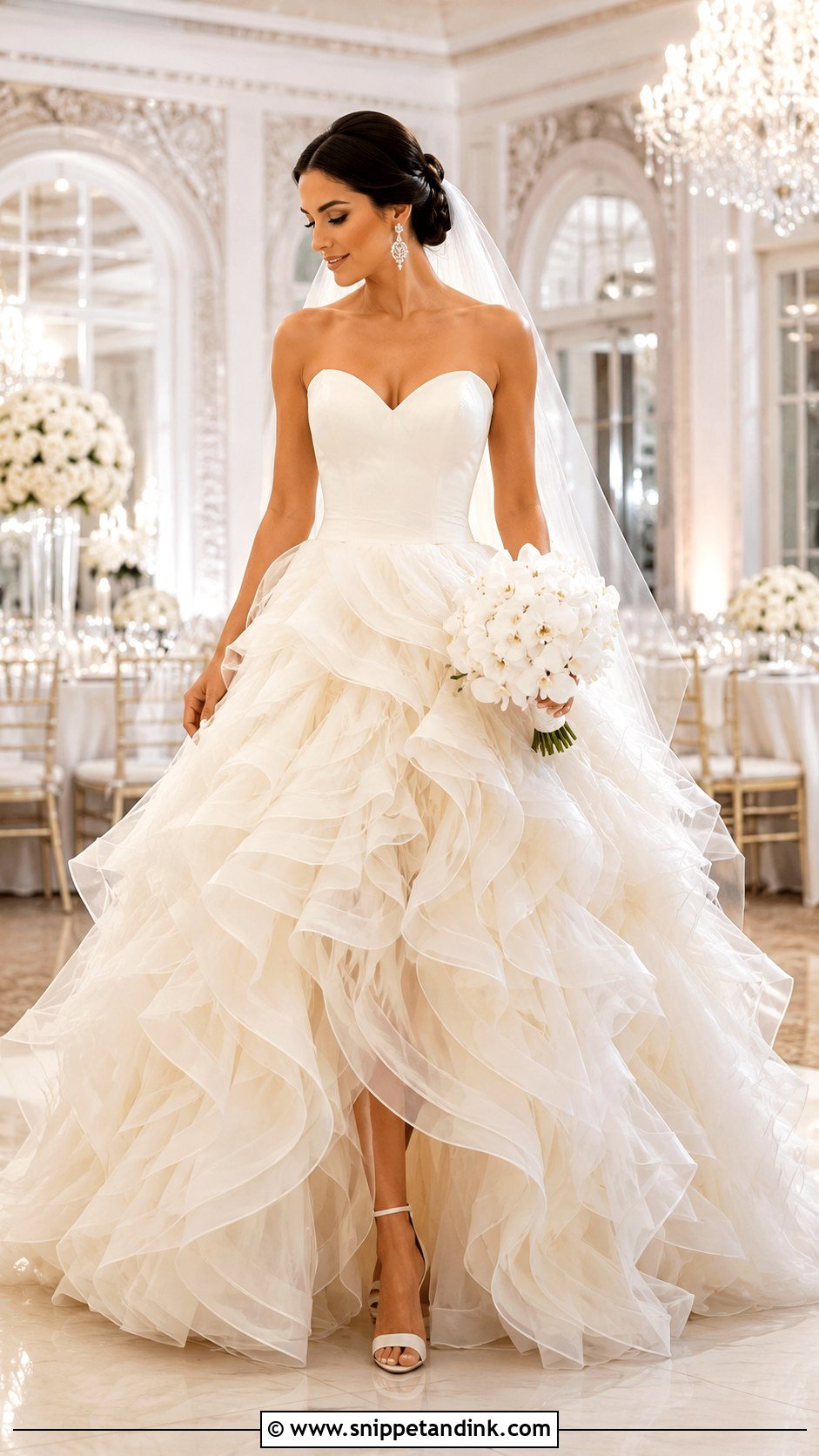 Ruffled Organza Princess Ball Gown Wedding Dress - Snippet and Ink - 20 Dream Wedding Dresses Ball Gown Princesses