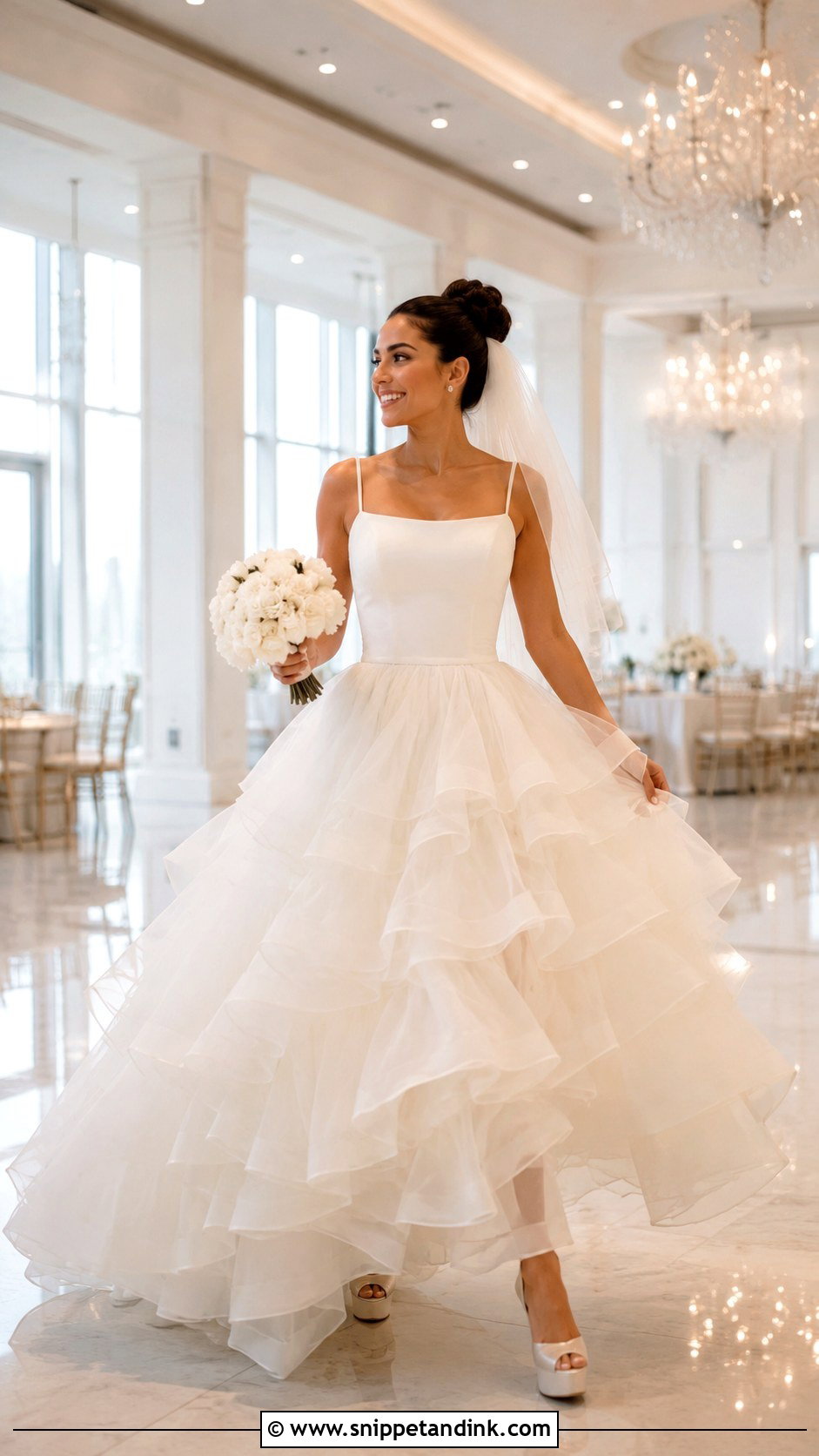 Ruffled Organza Princess Bridal Gown - Snippet and Ink - 20 Princess Bridal Gown Ideas