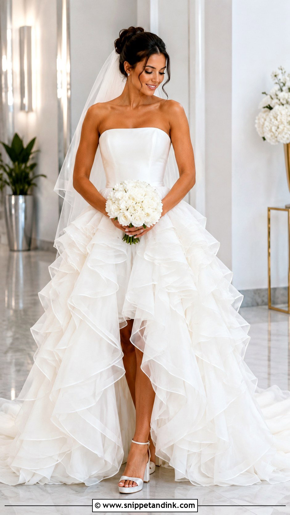 Ruffled Organza Princess Wedding Dress - Snippet and Ink - 20 Gorgeous Wedding Dress Princesses Ideas