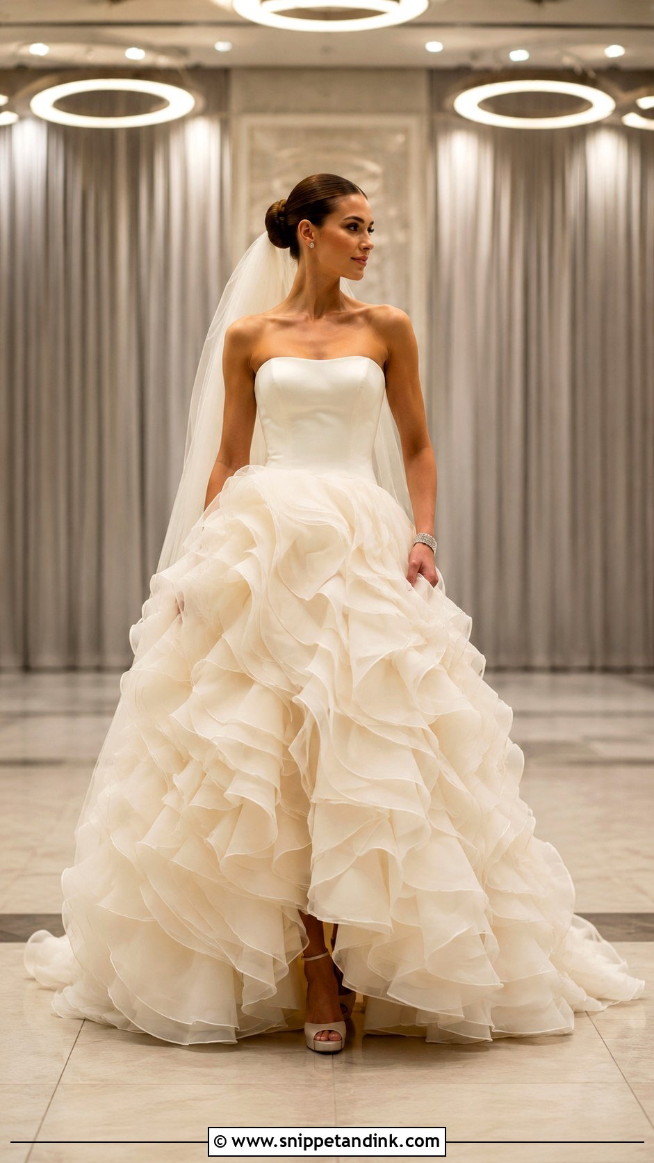 Ruffled Organza Princess Wedding Dress - Snippet and Ink - 20 Big Poofy Princesses Wedding Dresses
