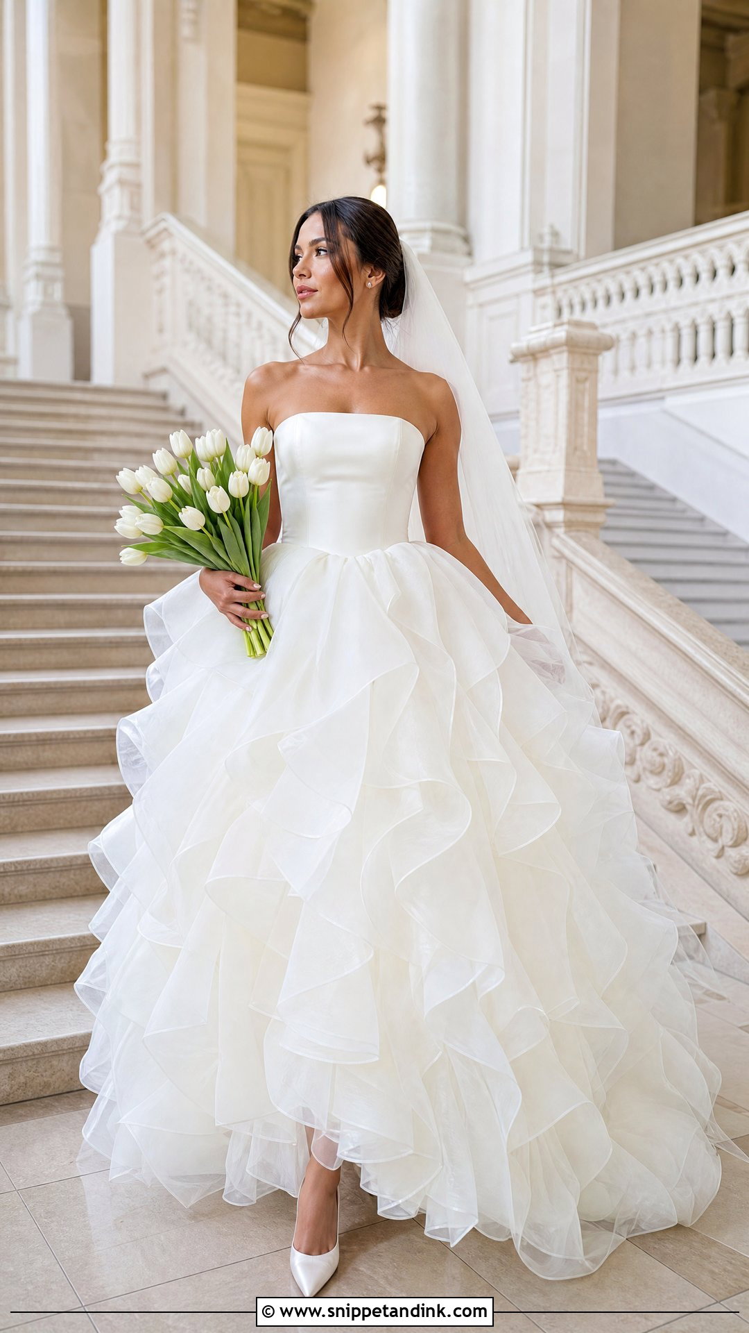 Ruffled Organza Puffy Princess Wedding Dress - Snippet and Ink - 20 Puffy Wedding Dresses Princesses