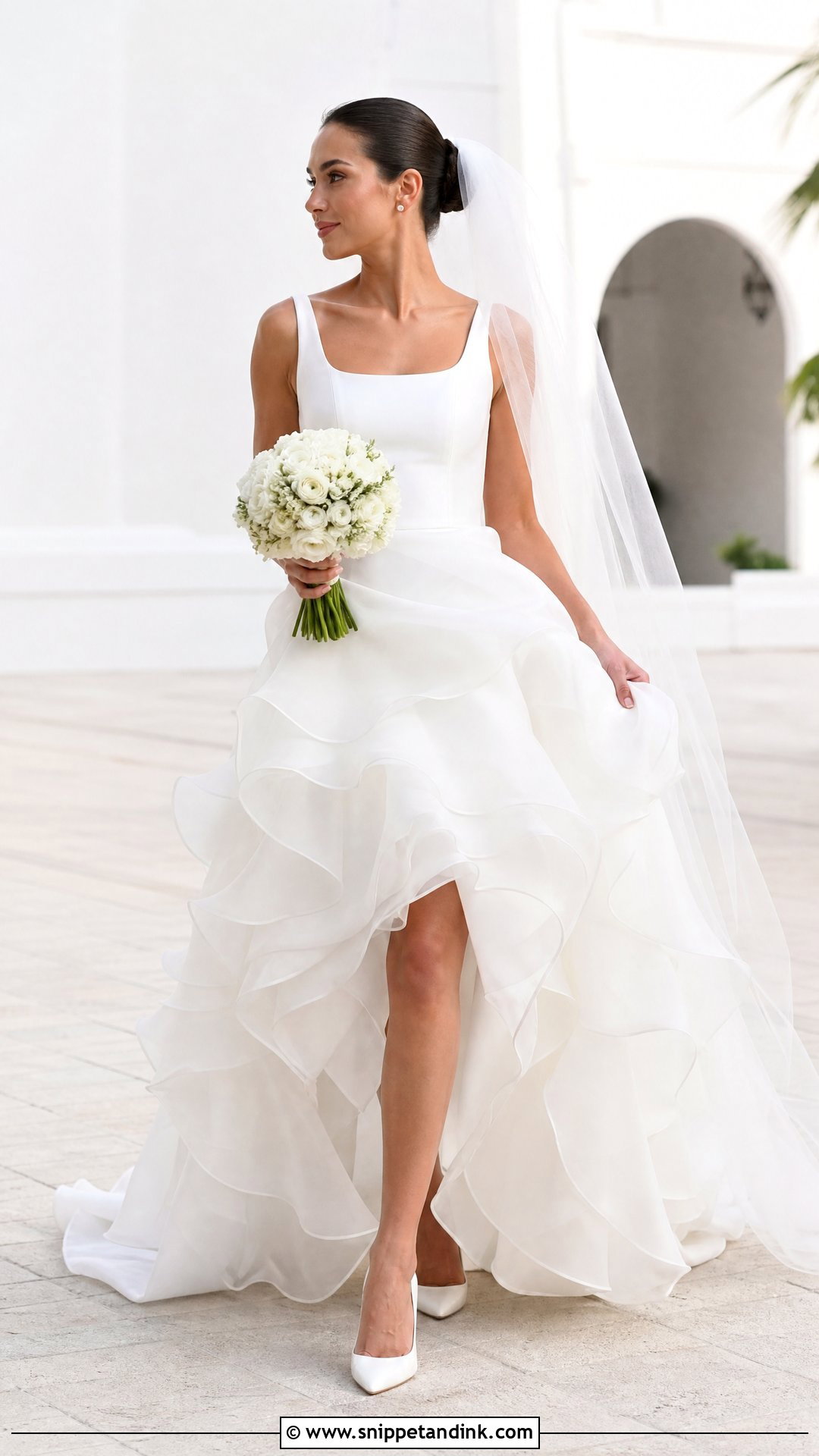 Ruffled Organza Wedding Dress - Snippet and Ink - 20 Organza Bridal Ideas