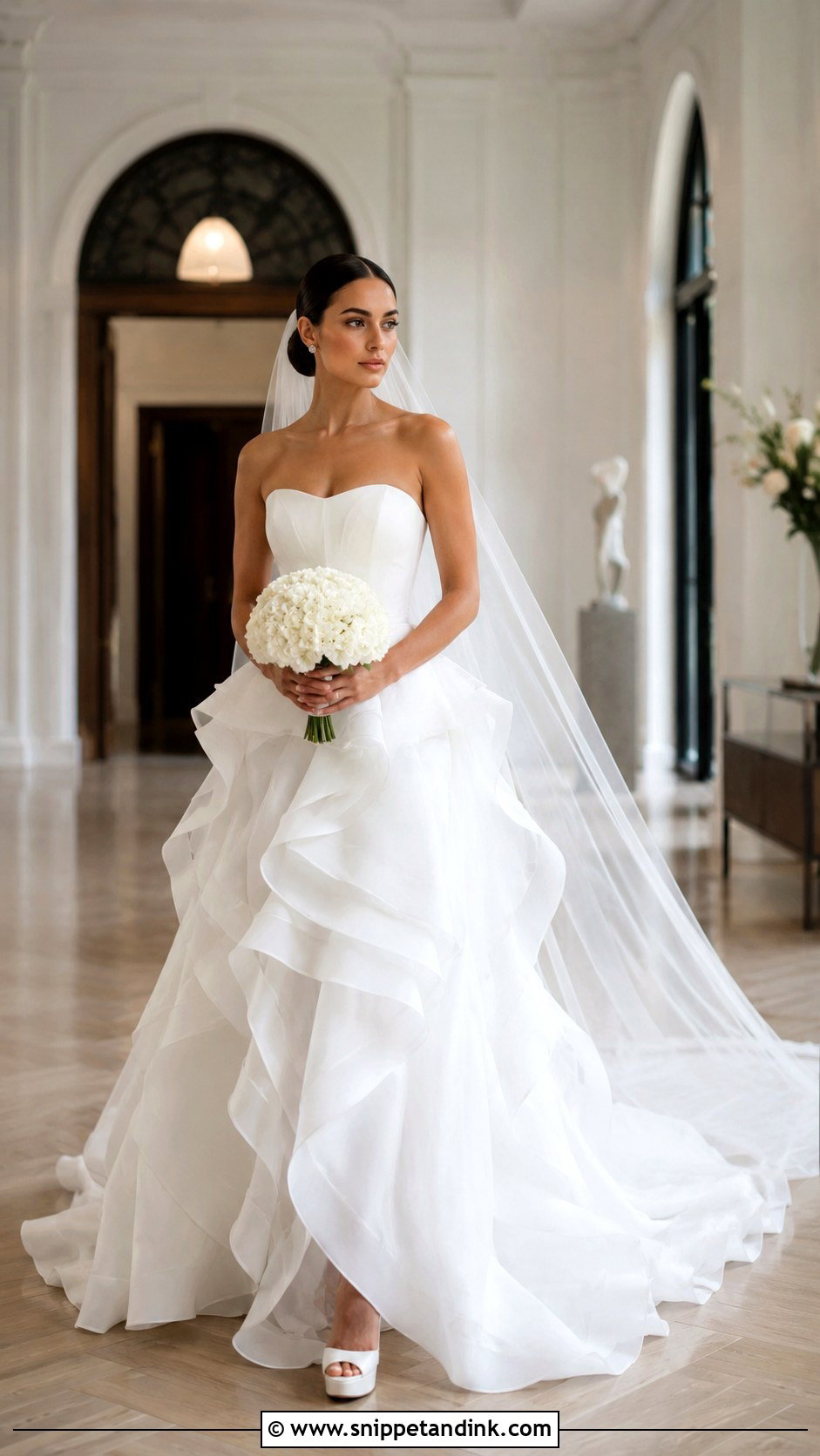 Ruffled Organza Wedding Dress - Snippet and Ink - 20 Majestic Wedding Dresses