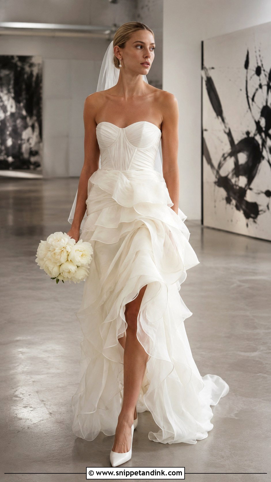 Ruffled Organza Wedding Dress - Snippet and Ink - 20 Extra Wedding Dresses