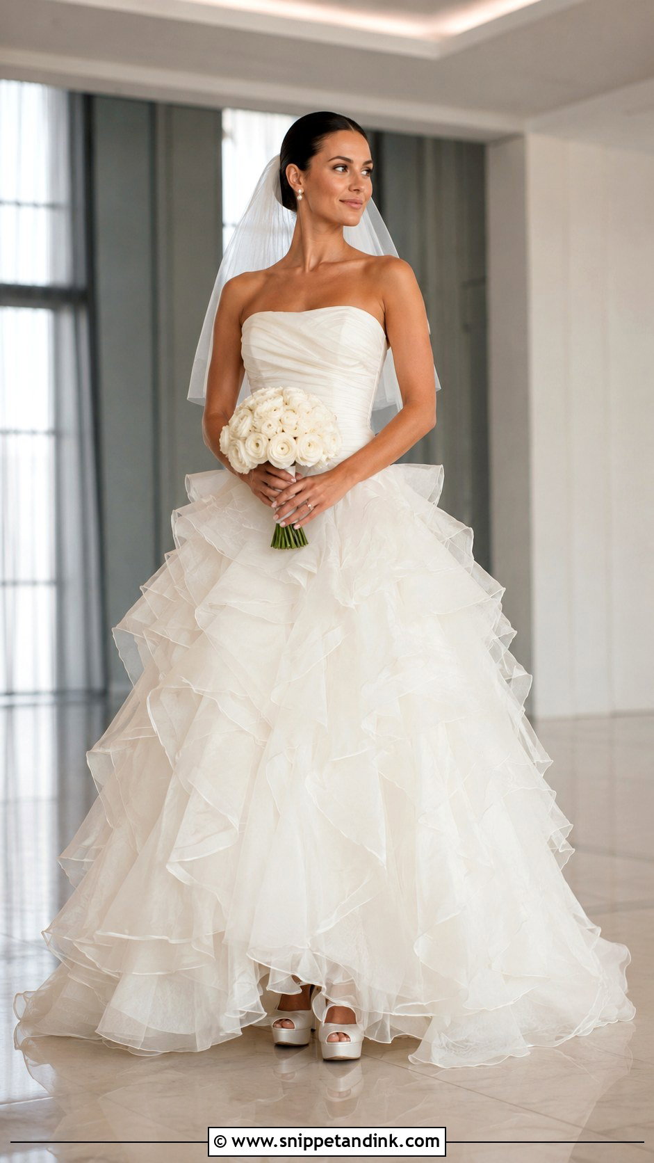Ruffled Organza Wedding Dress - Snippet and Ink - 20 Fairytail Wedding Dresses