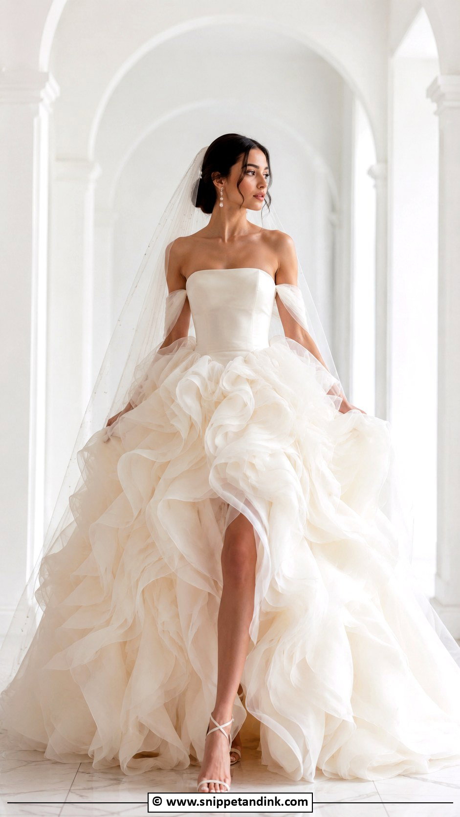 Ruffled Organza Wedding Dress - Snippet and Ink - 30 Couture Wedding Gowns
