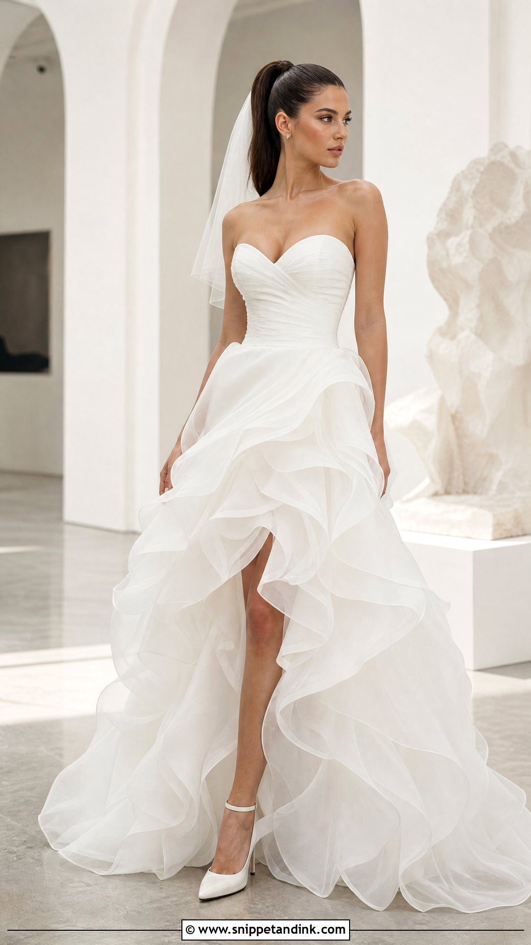 Ruffled Organza Wedding Gown - Snippet and Ink - 20 Whimsical Wedding Gown Ideas