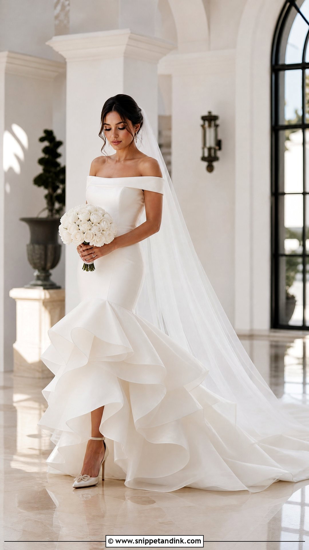 Ruffled Skirt Serpentina Wedding Gown - Snippet and Ink - 20 Serpentina Wedding Gown Ideas