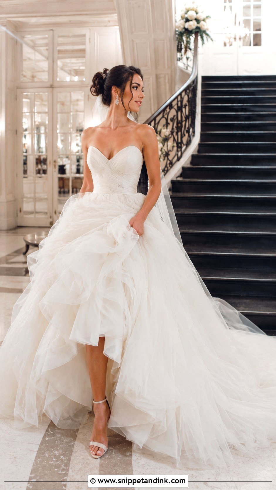 Ruffled Tulle Ball Gown Wedding Dress - Snippet and Ink - 20 Dramatic Wedding Dresses