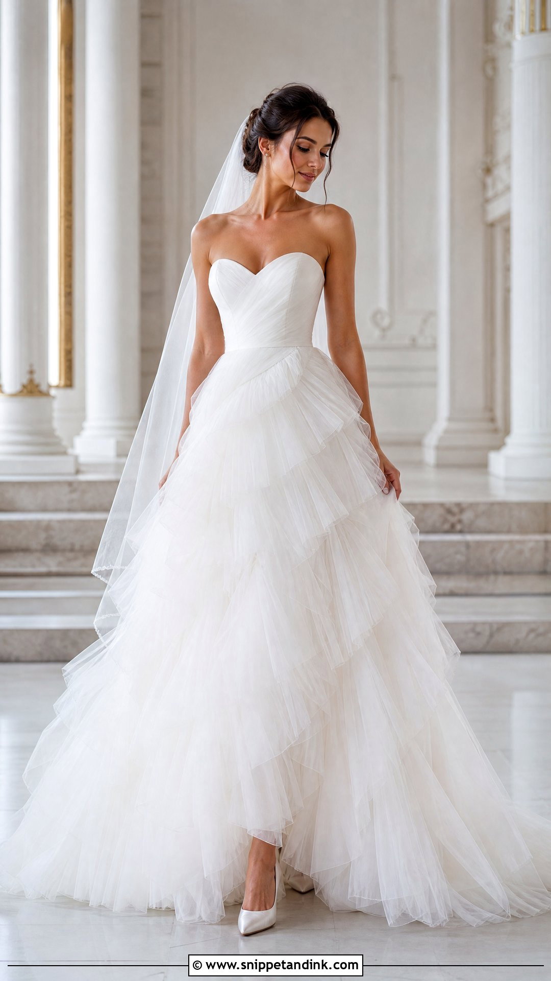 Ruffled Tulle Skirt Wedding Dress - Snippet and Ink - 20 Tulle Skirt Wedding Dress Ideas