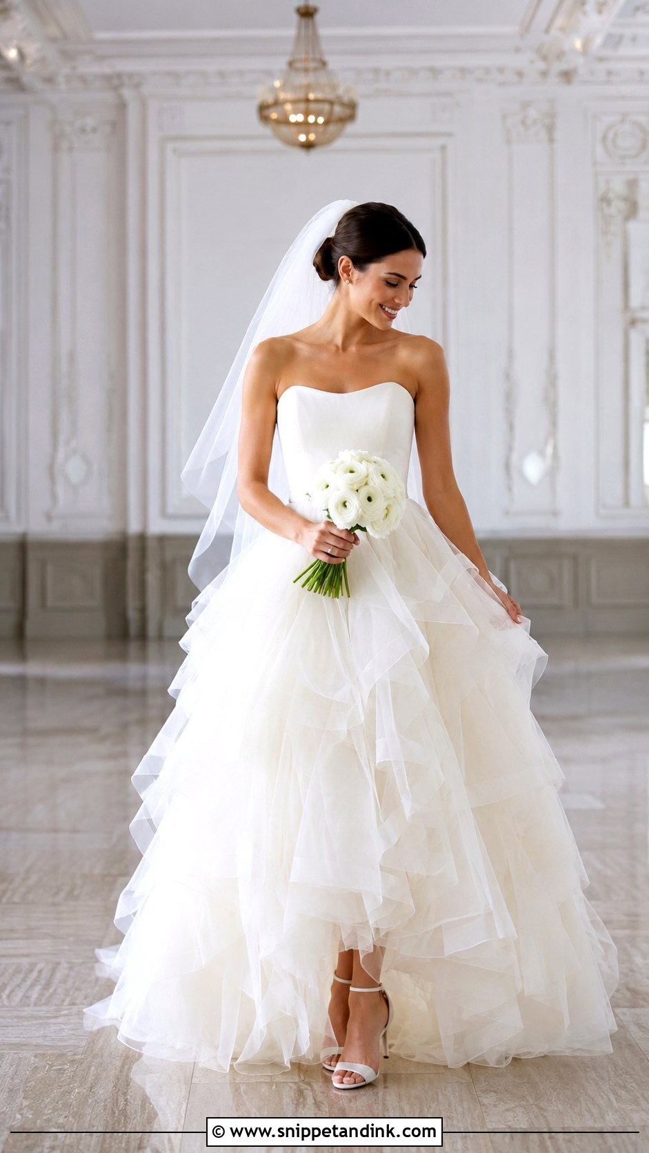 Ruffled Tulle Wedding Dress - Snippet and Ink - 20 Fairytale Wedding Dress Enchanted Ideas