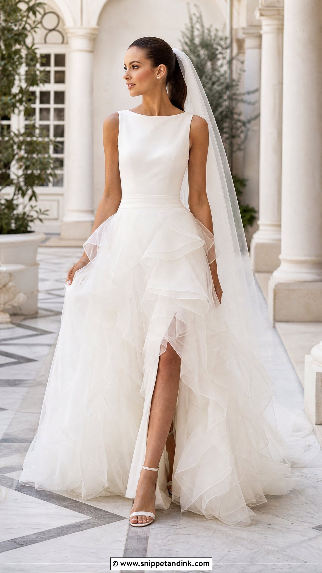 Ruffled Tulle Wedding Dress - Snippet and Ink - 20 Tool Wedding Dress Ideas