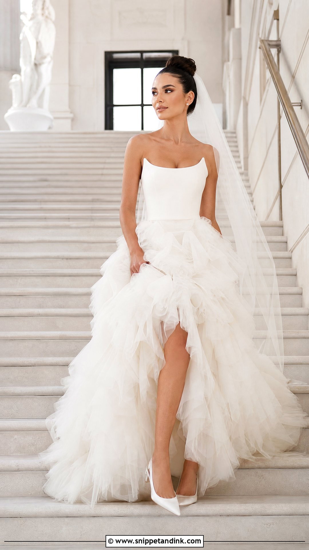 Ruffled Tulle Wedding Gown - Snippet and Ink - 25 Tulle Wedding Gown Ideas