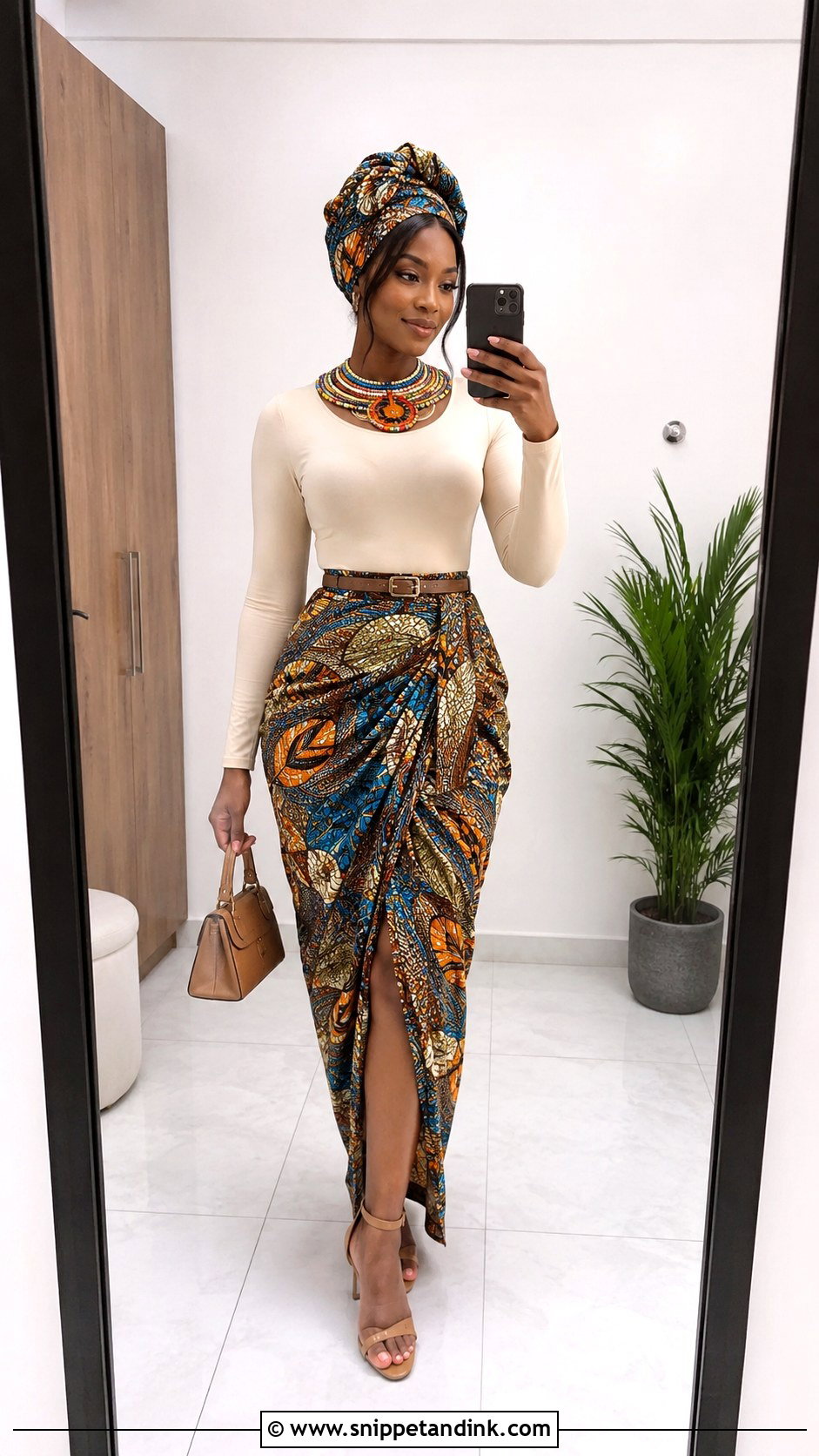 Ruracio Wrap Skirt And Bodysuit Outfit - Snippet and Ink - 20 Ruracio Outfits for Ladies Kikuyu