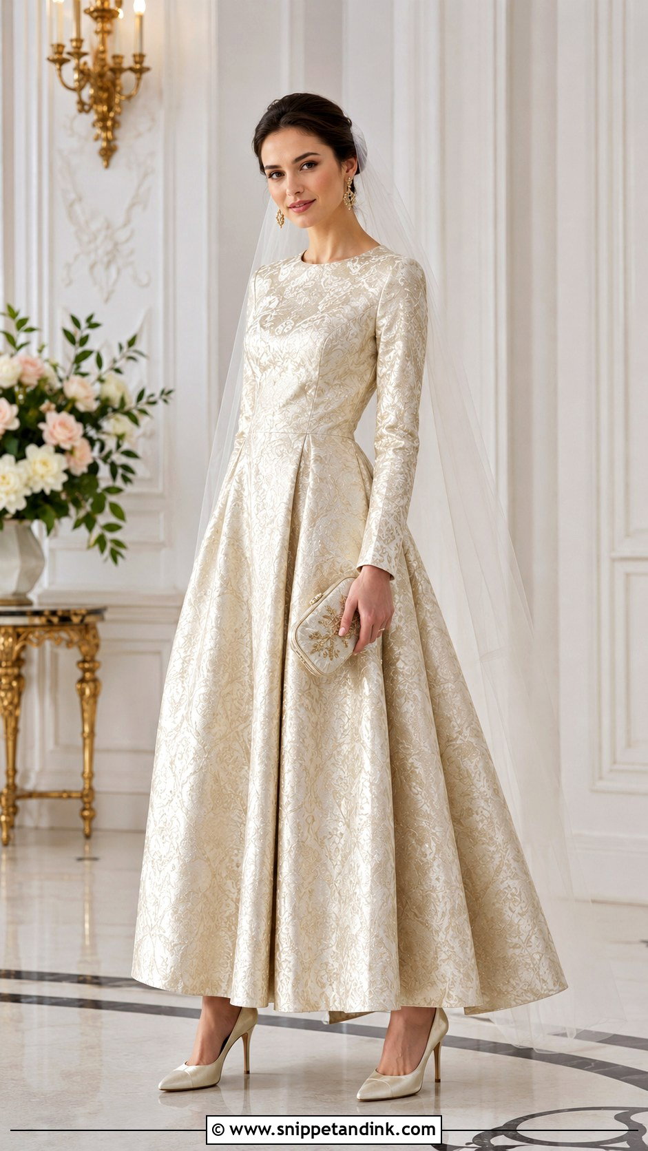 Russian Brocade Wedding Dress Outfit - Snippet and Ink - 25 Russian Wedding Dress Ideas