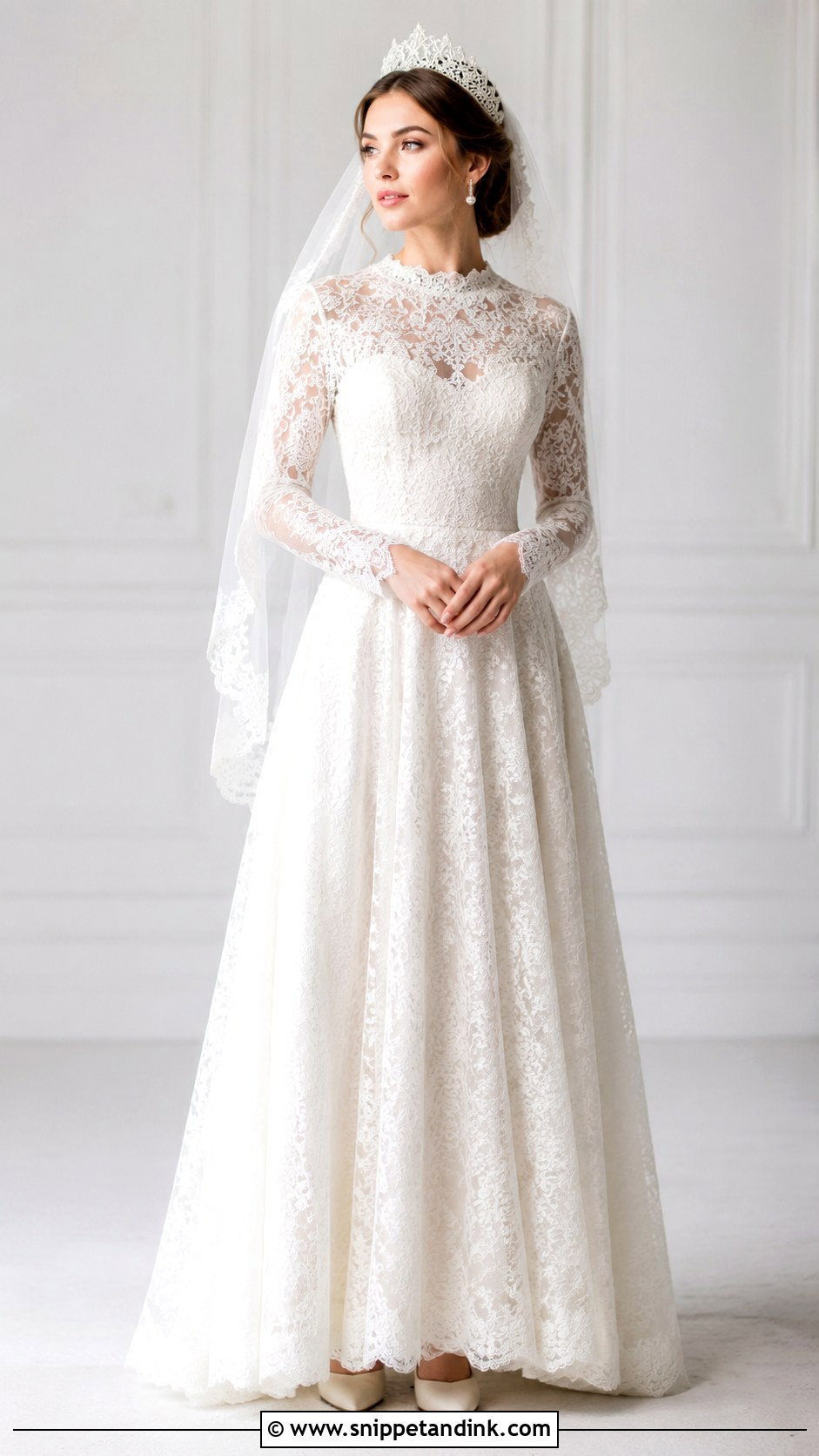 Russian Lace Wedding Dress With Long Sleeves - Snippet and Ink - 25 Russian Wedding Dress Ideas