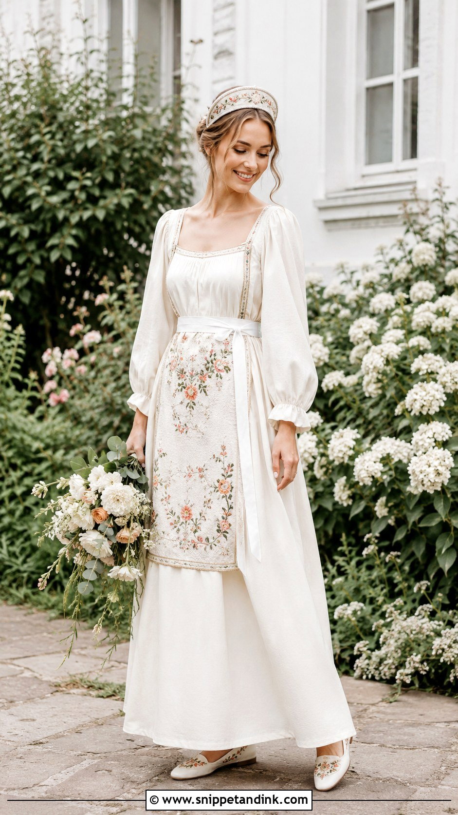 Russian Wedding Dress With Embroidered Apron - Snippet and Ink - 25 Russian Wedding Dress Ideas