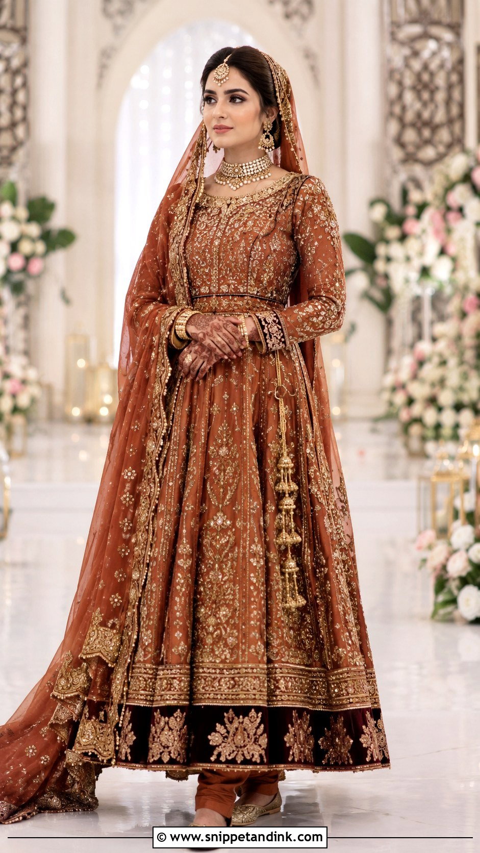 Rust Barat Bridal Pishwas - Snippet and Ink - 20 Bridal Dresses for Barat
