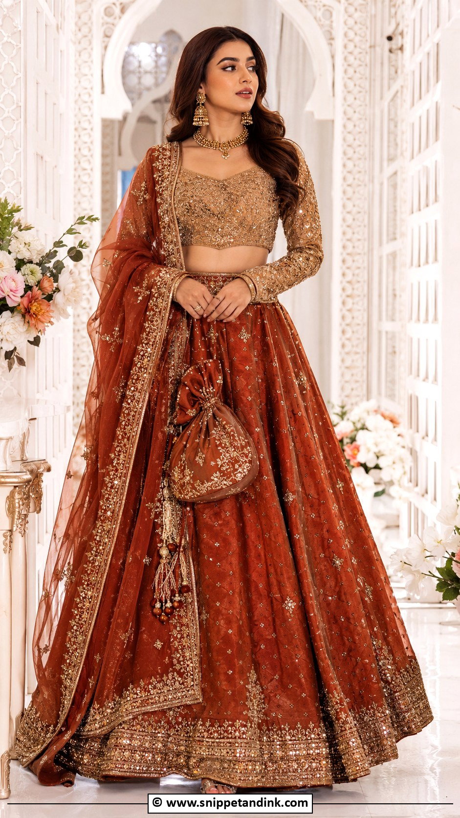 Rust Lehenga For Bride Sister - Snippet and Ink - 25 Barat Dresses for Bride Sister