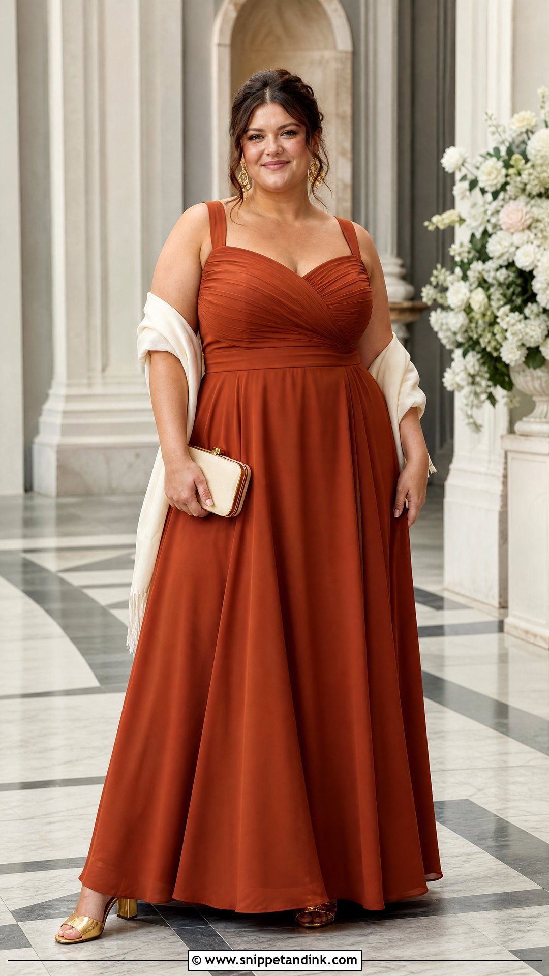 Rust Plus Size Wedding Dress - Snippet and Ink - 20 Rust Wedding Dress Ideas