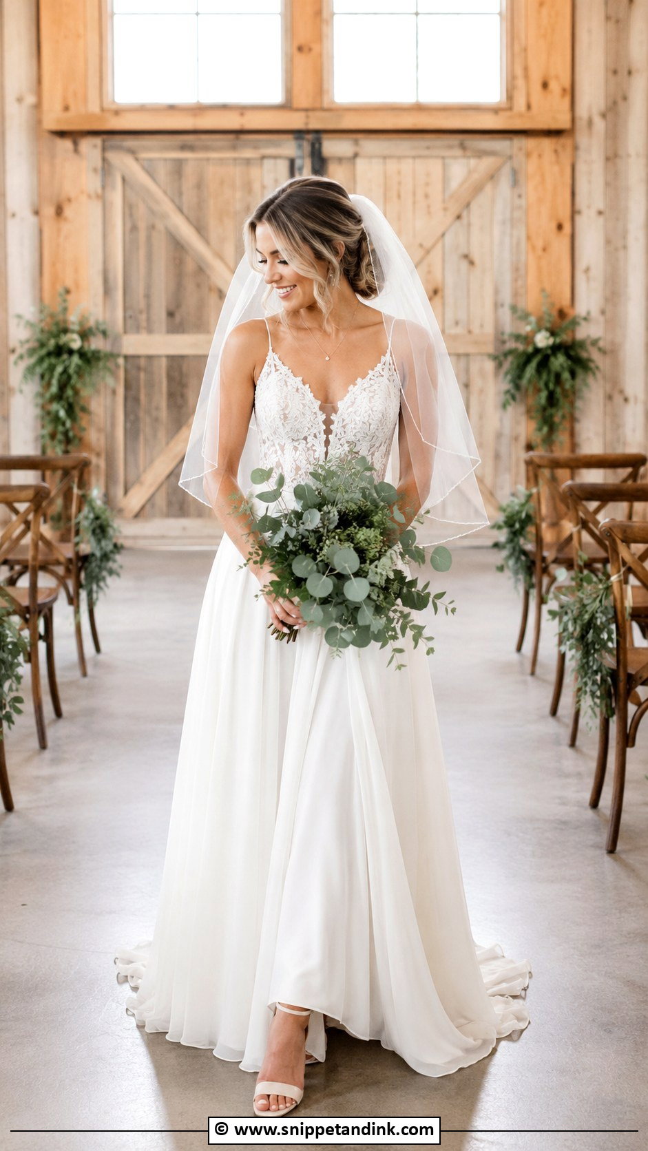Rustic A Line Wedding Dress - Snippet and Ink - 25 Country Chic Wedding Dresses