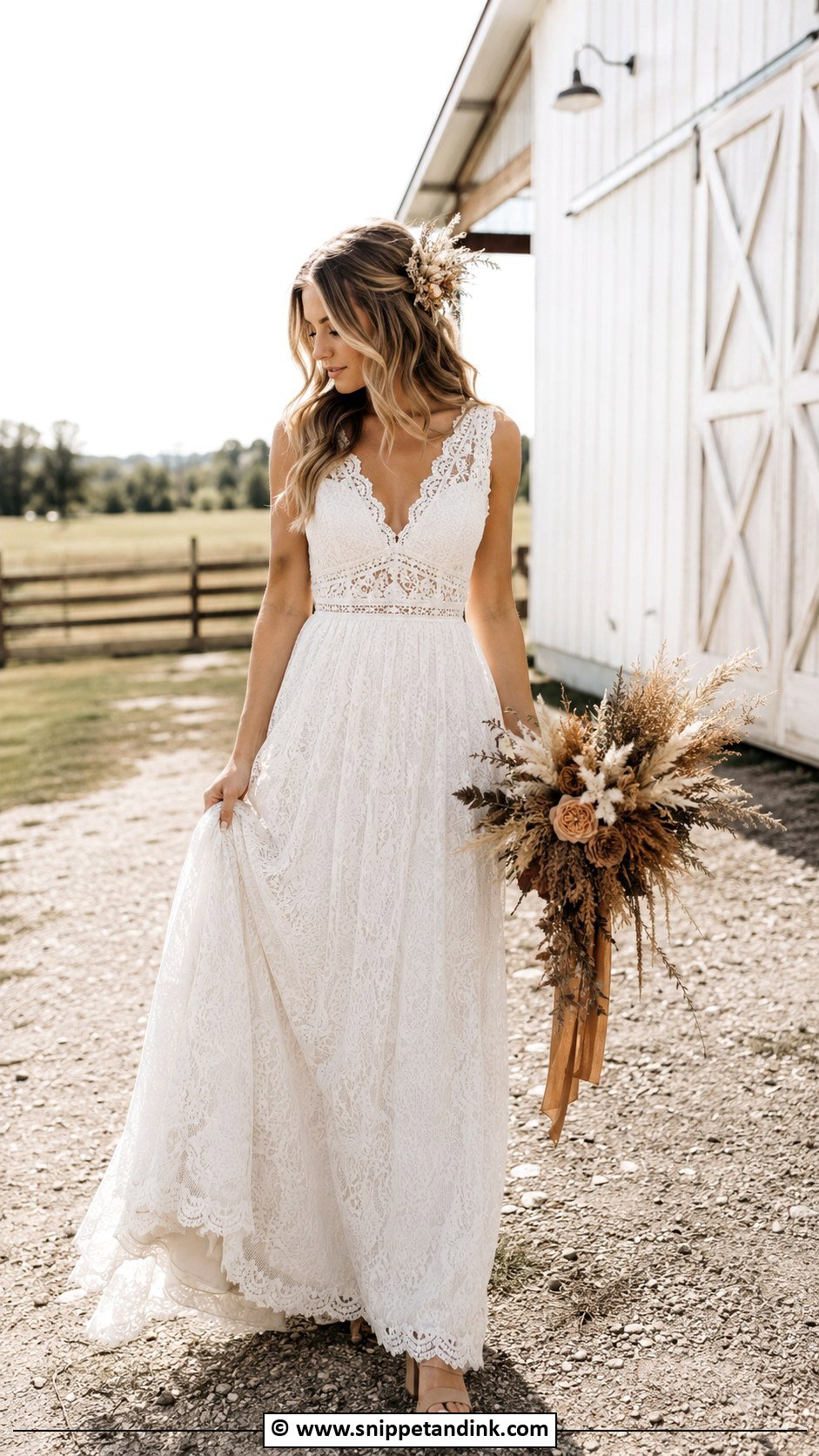 Rustic Bohemian Wedding Dress - Snippet and Ink - 25 Bohemian Wedding Dresses