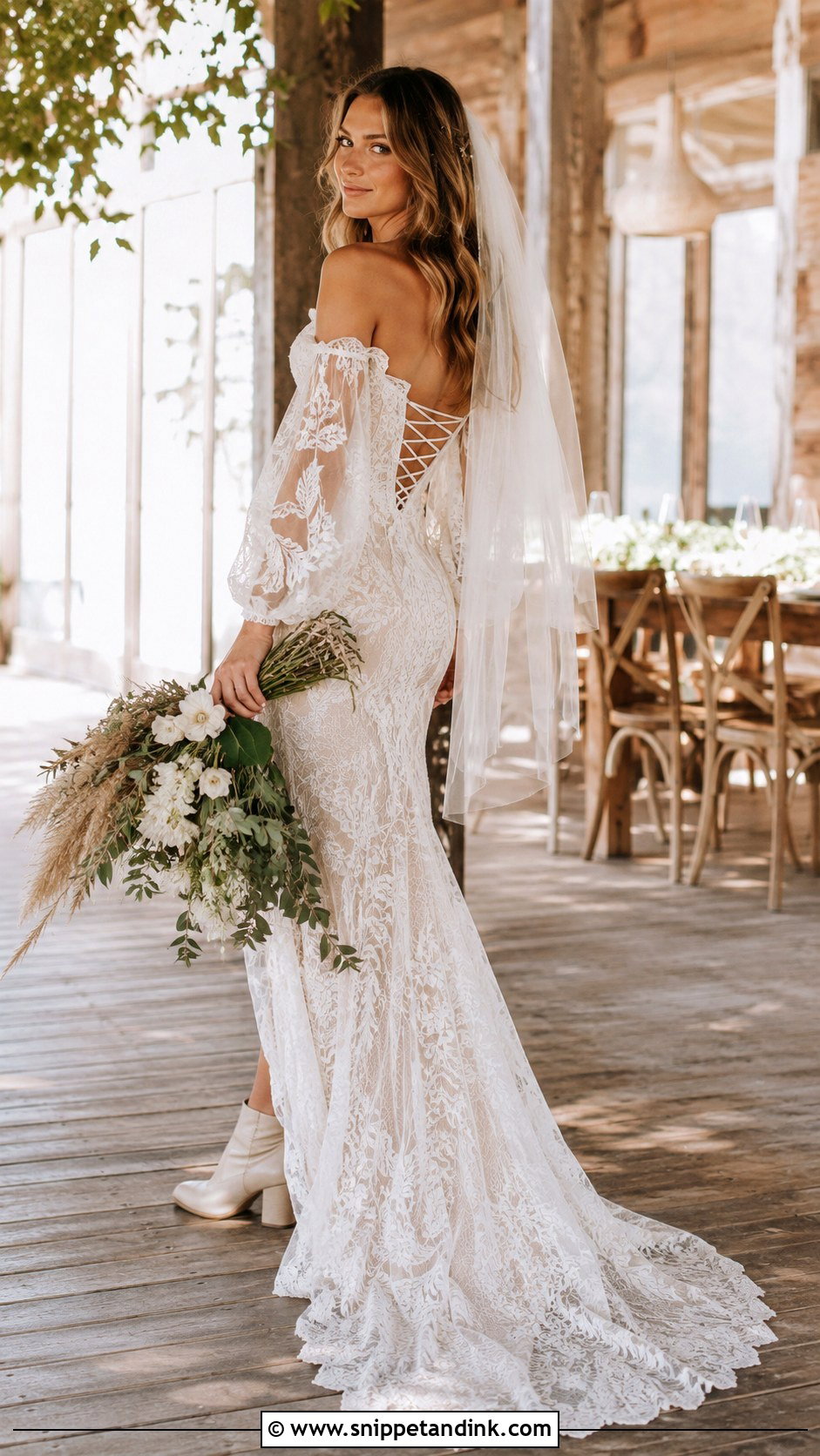 Rustic Boho Mermaid Wedding Dress - Snippet and Ink - 20 Boho Mermaid Wedding Dress Ideas