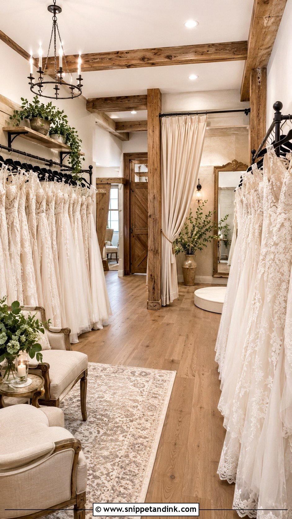 Rustic Bridal Salon - Snippet and Ink - 20 Bridal Salon Ideas