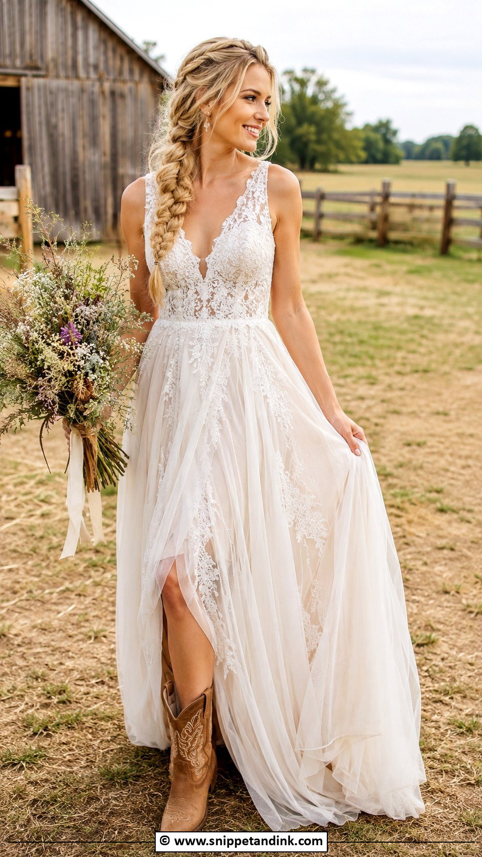 Rustic Country Western Wedding Dress - Snippet and Ink - 25 Country Western Wedding Dresses