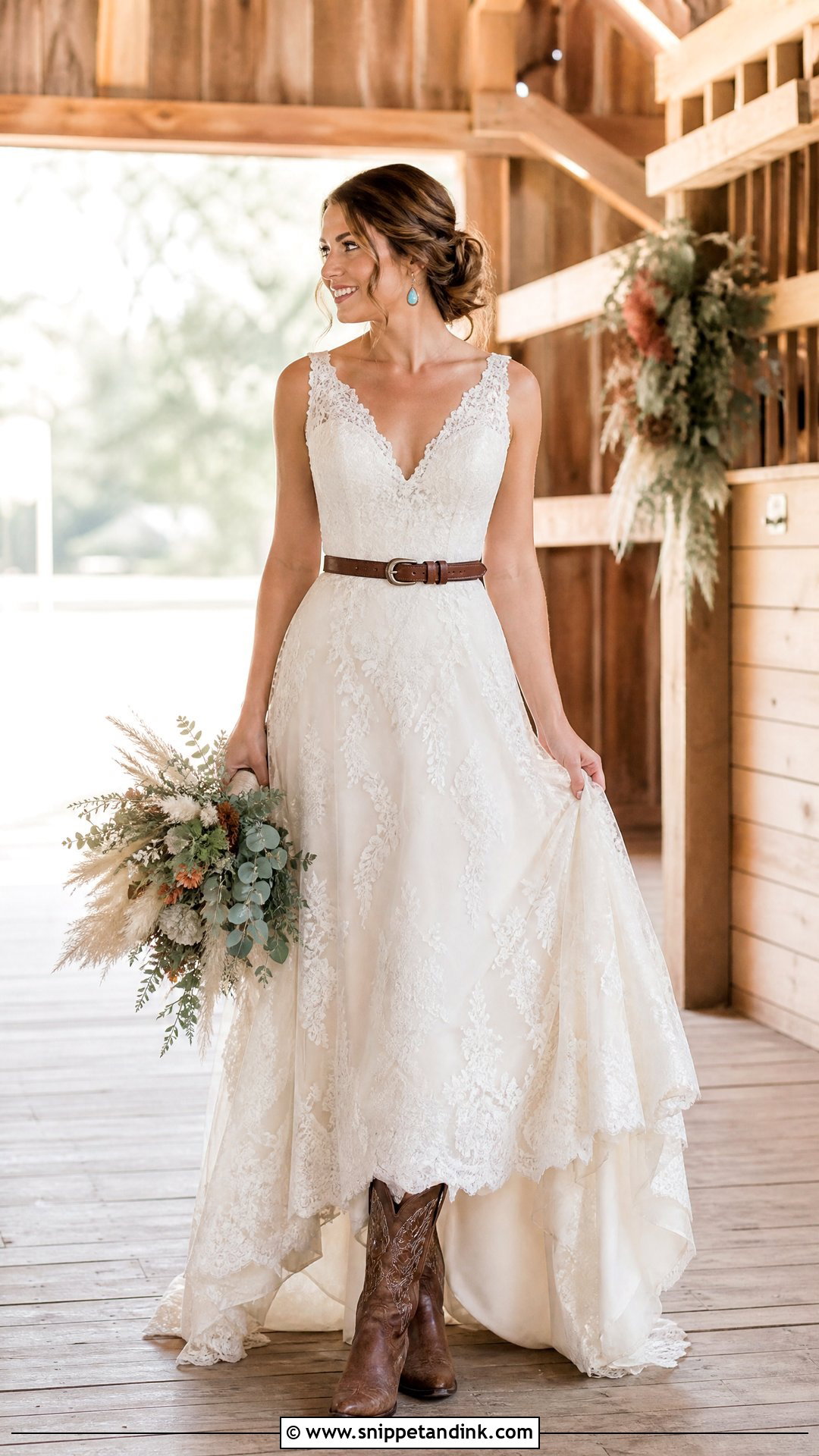 Rustic Cowgirl Wedding Dress With Boots - Snippet and Ink - 25 Cowgirl Wedding Dress with Boots Ideas