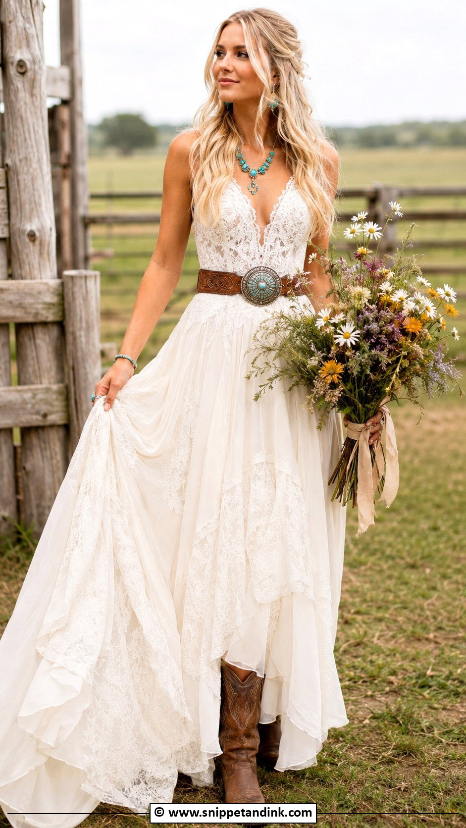 Rustic Cowgirl Wedding Dress - Snippet and Ink - 30 Cowgirl Wedding Dress Ideas