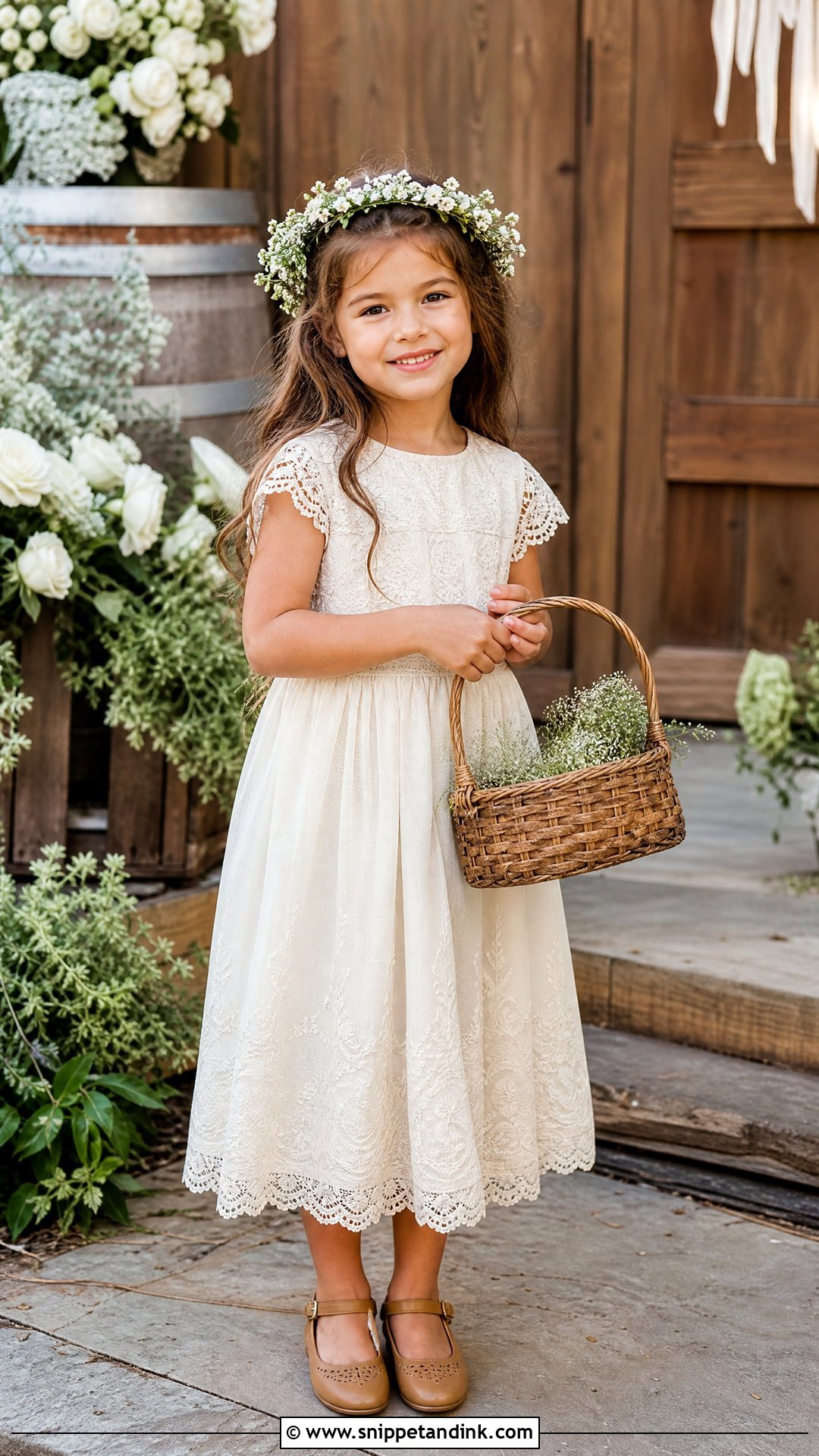 Rustic Flower Girl Dress - Snippet and Ink - 25 Girl Wedding Dress Ideas