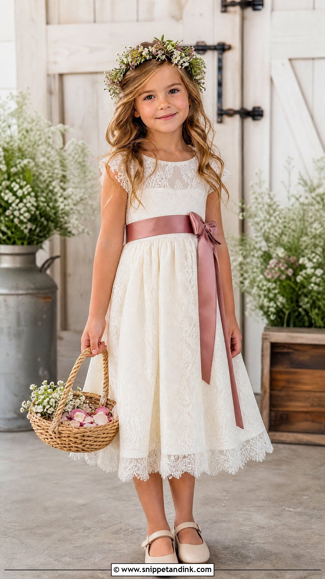 Rustic Flower Girl Dress - Snippet and Ink - 25 Flowergirls Wedding Dresses