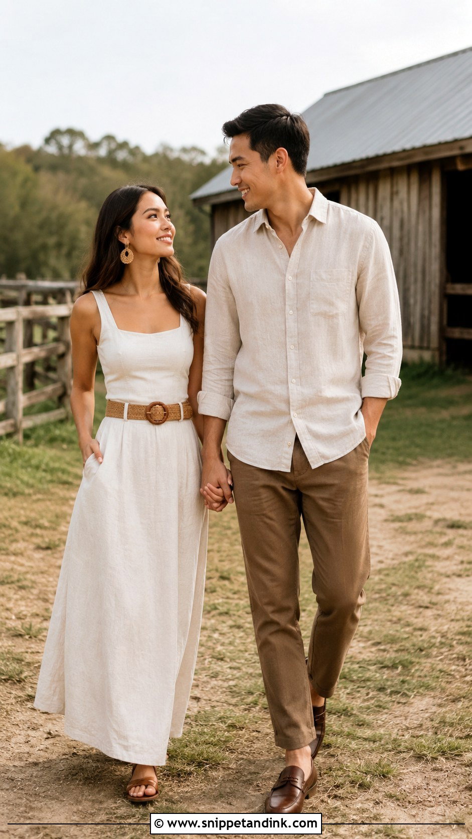 Rustic Prenup Linen Maxi Skirt Outfit - Snippet and Ink - 25 Prenup Outfit Ideas Philippines