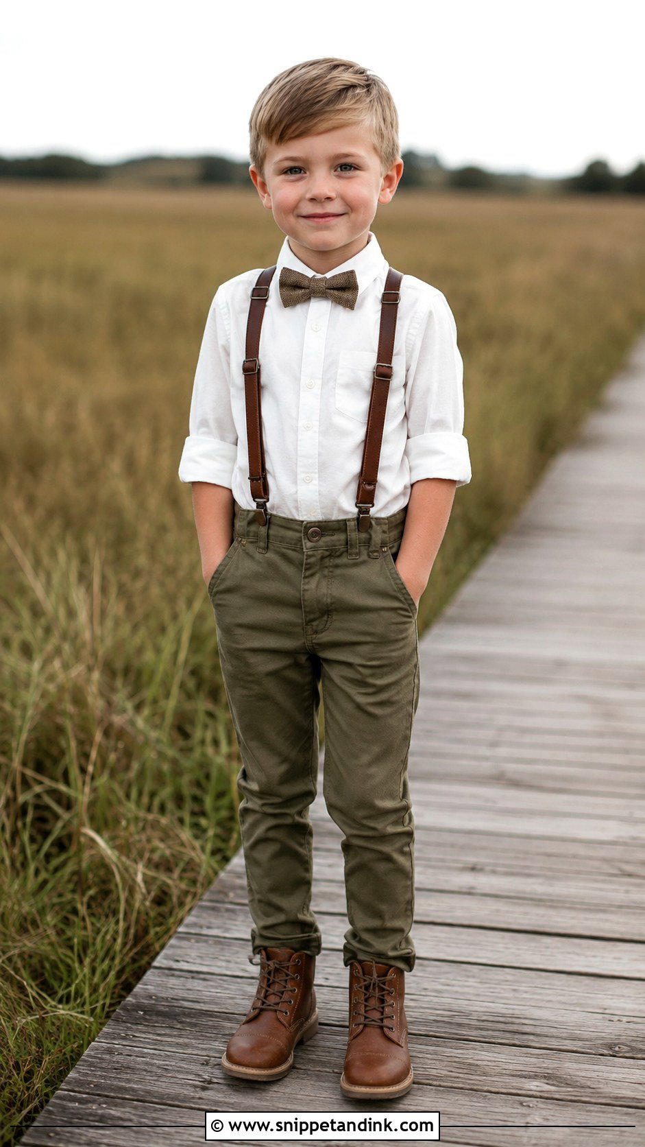 Rustic Suspenders Ring Boy Outfit - Snippet and Ink - 25 Ring Boy Outfits